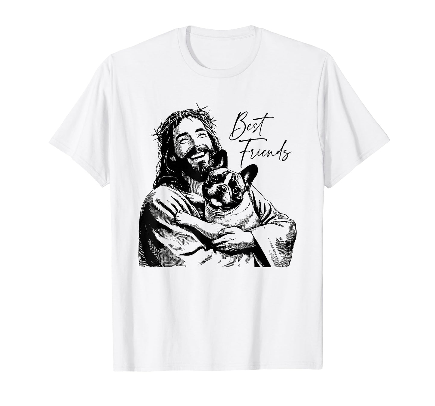 Jesus French Bulldog - Funny Christian Religious Dog Lover T-Shirt