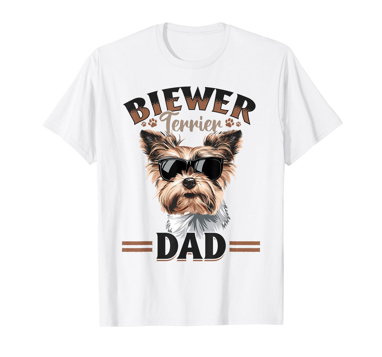 Biewer Terrier Dog Breed Biewer Terrier Dad T-Shirt for Men Women Girls Kids