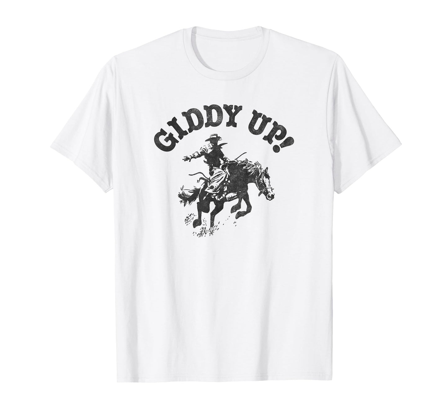Trendy Giddy Up Classic Rodeo Black & White T-Shirt