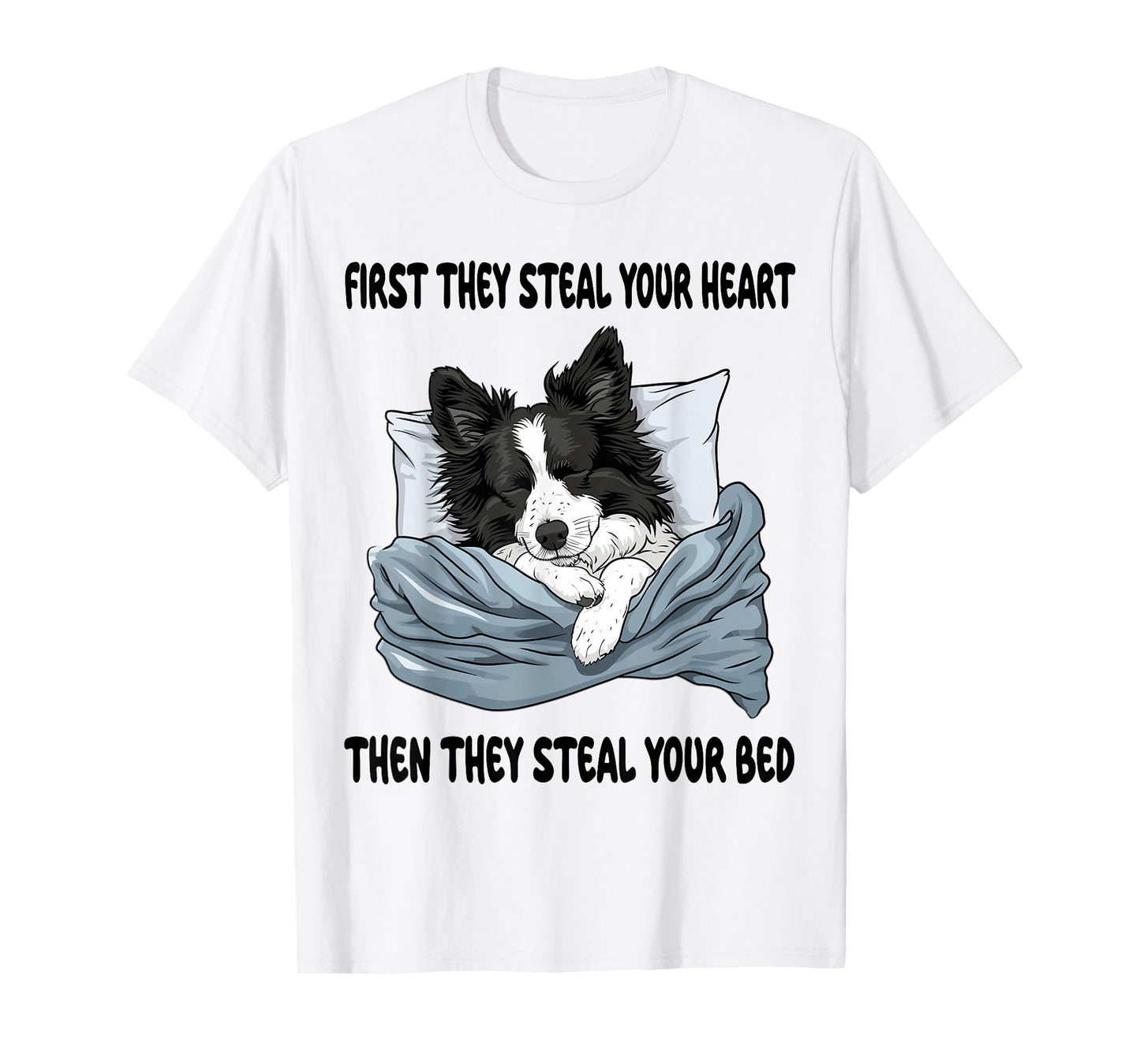 Border Collie Sleeping Pajamas Nightgown T-Shirt