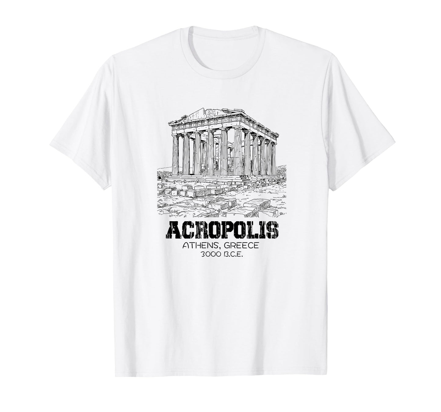 Acropolis Souvenir Athens Greece Greek Parthenon T-Shirt