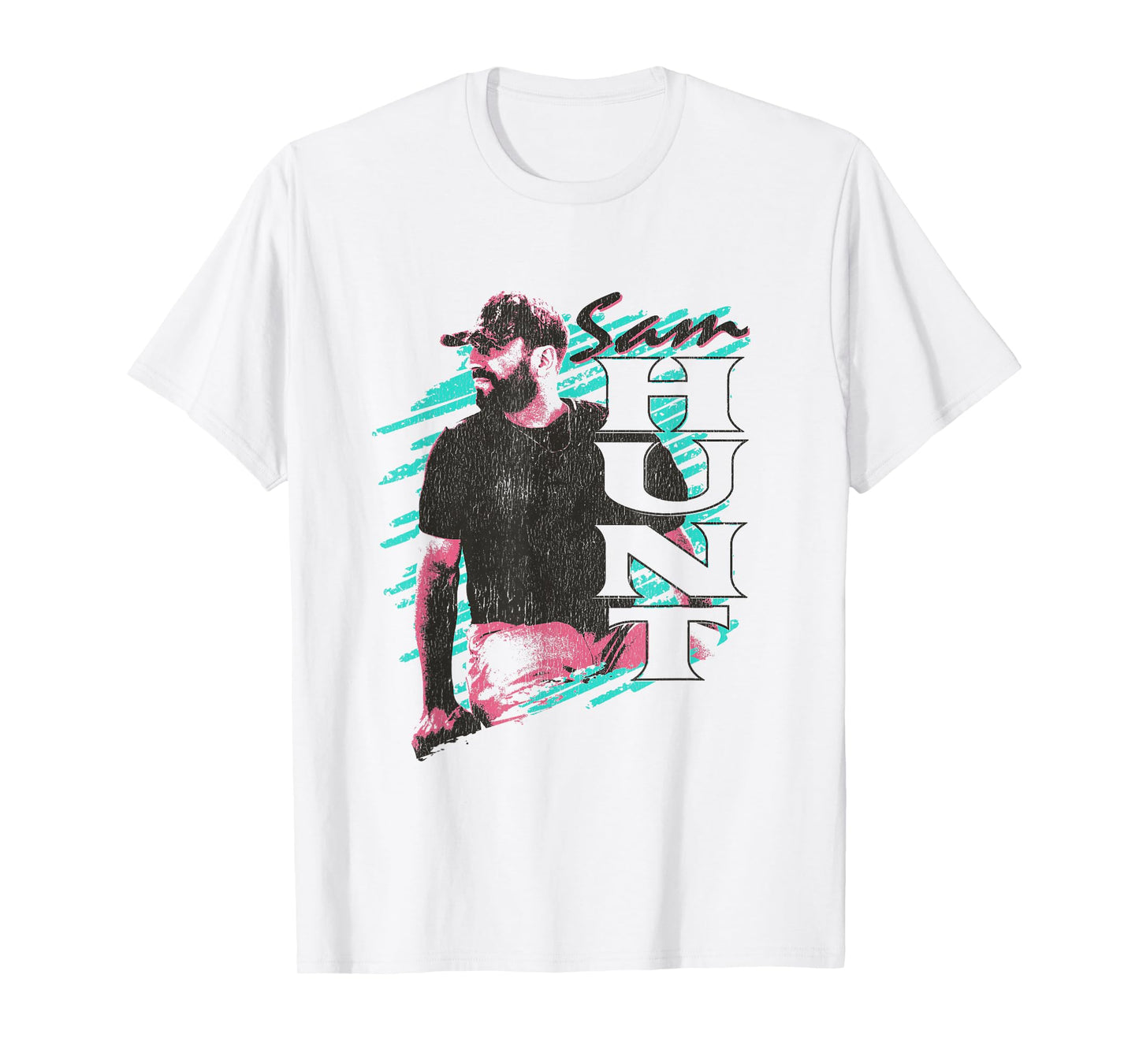 Sam Hunt Pink and Blue T-Shirt