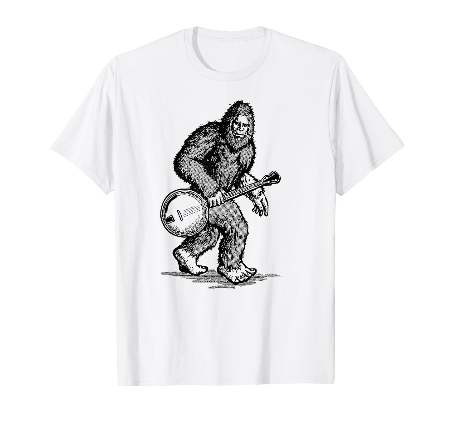 Grassquatch! Vintage Bigfoot & Bluegrass Banjo Music T-Shirt
