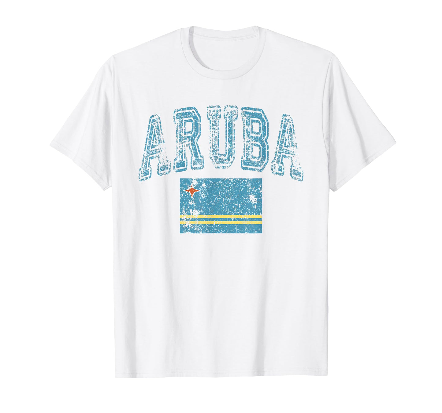 Vintage Retro Faded Aruba Flag Aruban Pride T-Shirt