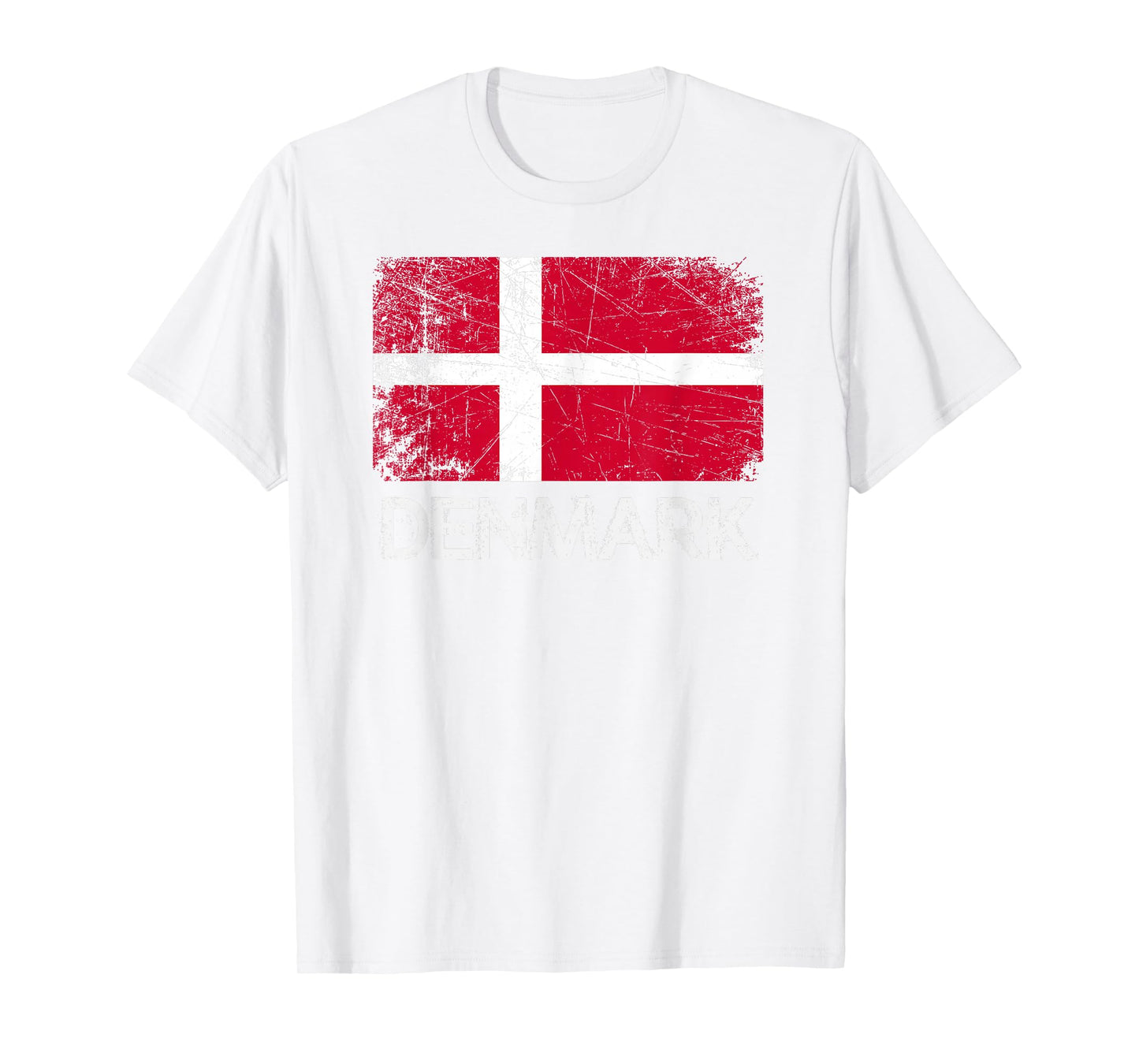 Danish Flag T-Shirt | Vintage Made In Denmark Gift T-Shirt