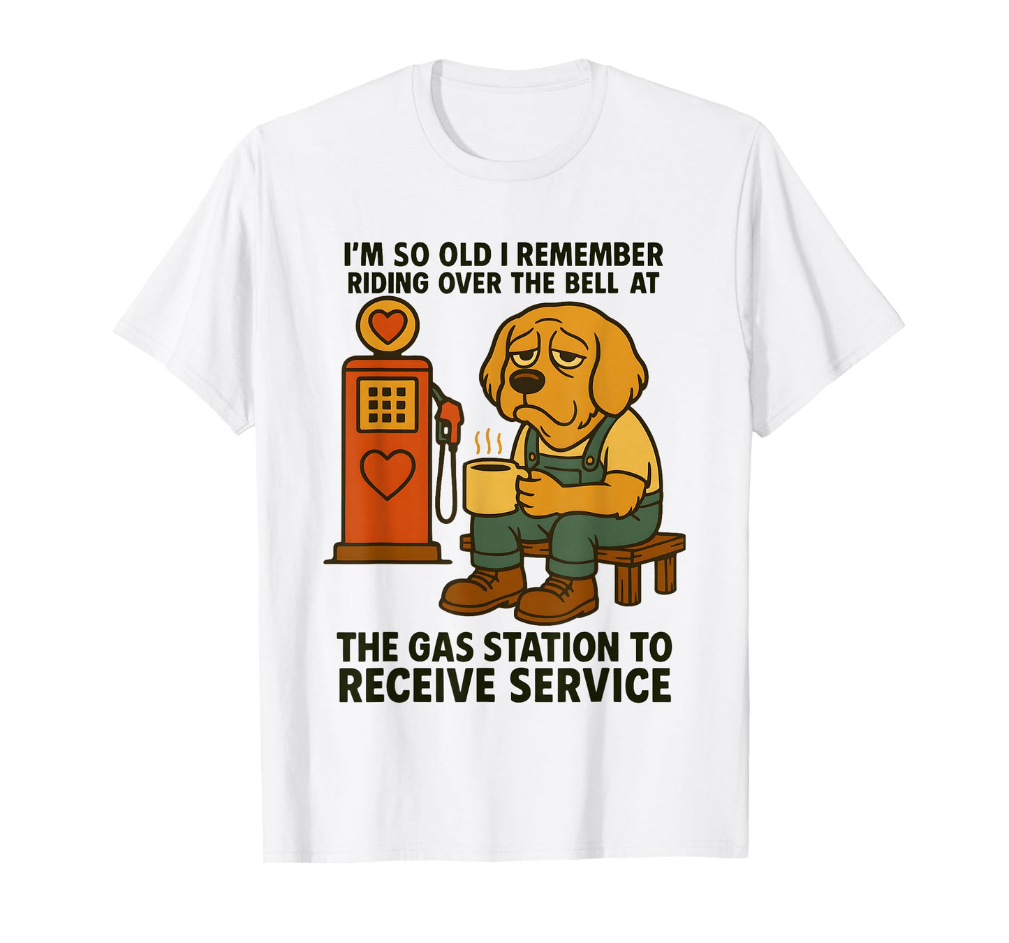 Golden Retriever I'm So Old I Remember Riding Over The Bell T-Shirt