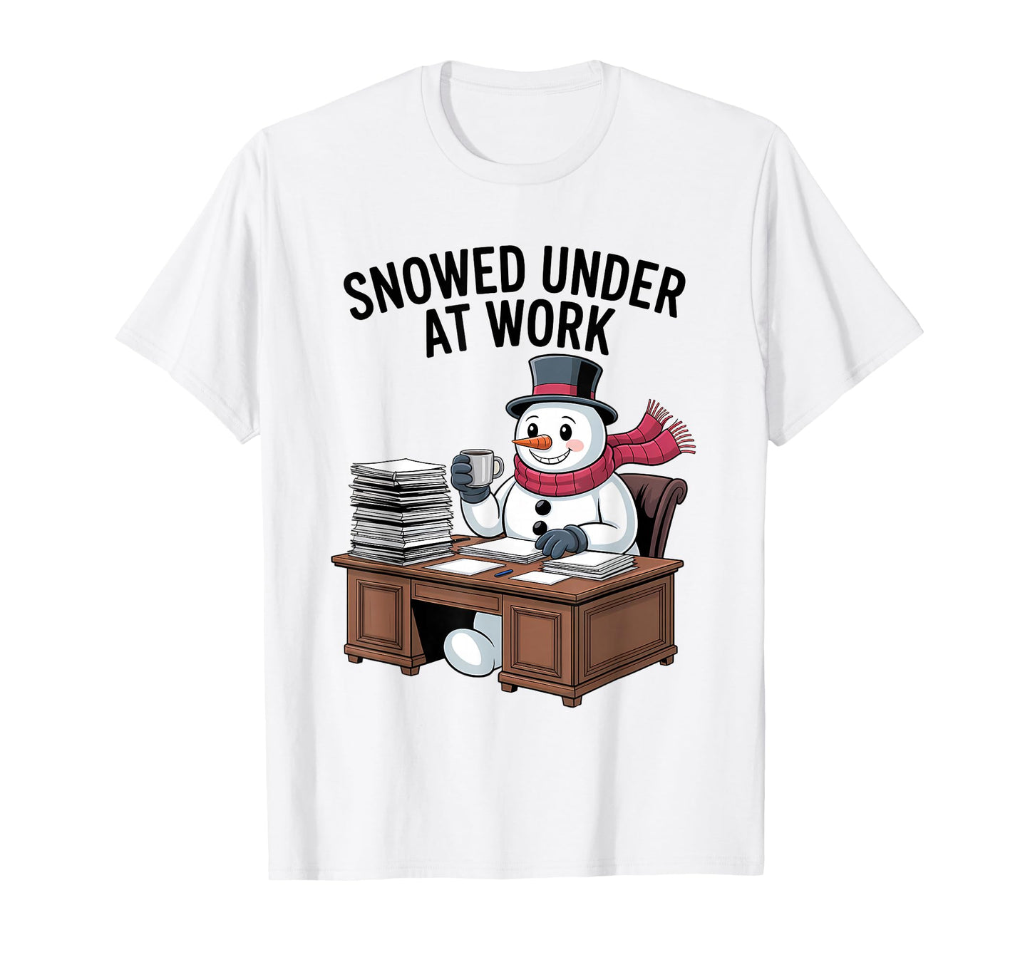 Snowed Under at Work Funny Office Holiday T-Shirt