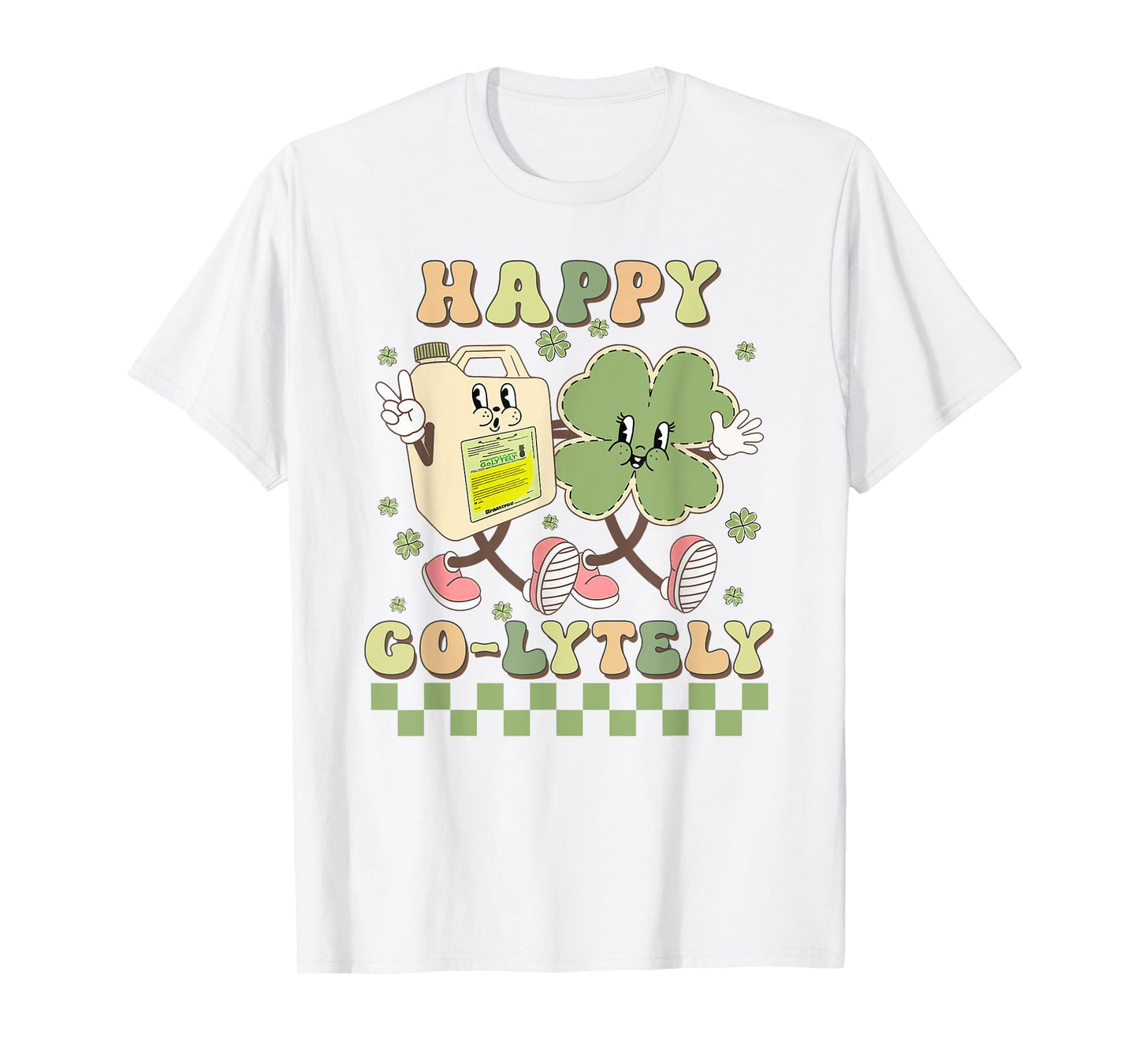 Cute Shamrock Happy Go-Lytely Funny GI Nurse St Patricks Day T-Shirt