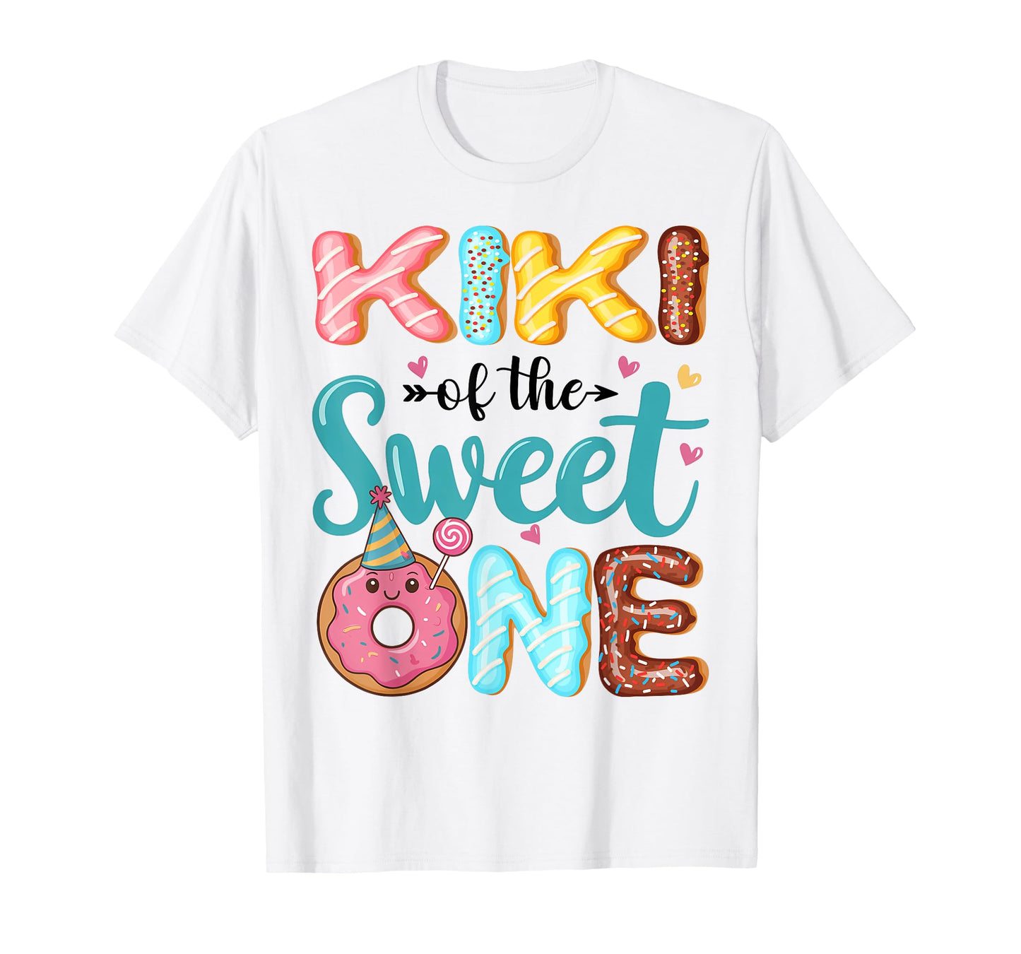 Kiki Of The Sweet One 1st Birthday Girl Donut Party T-Shirt