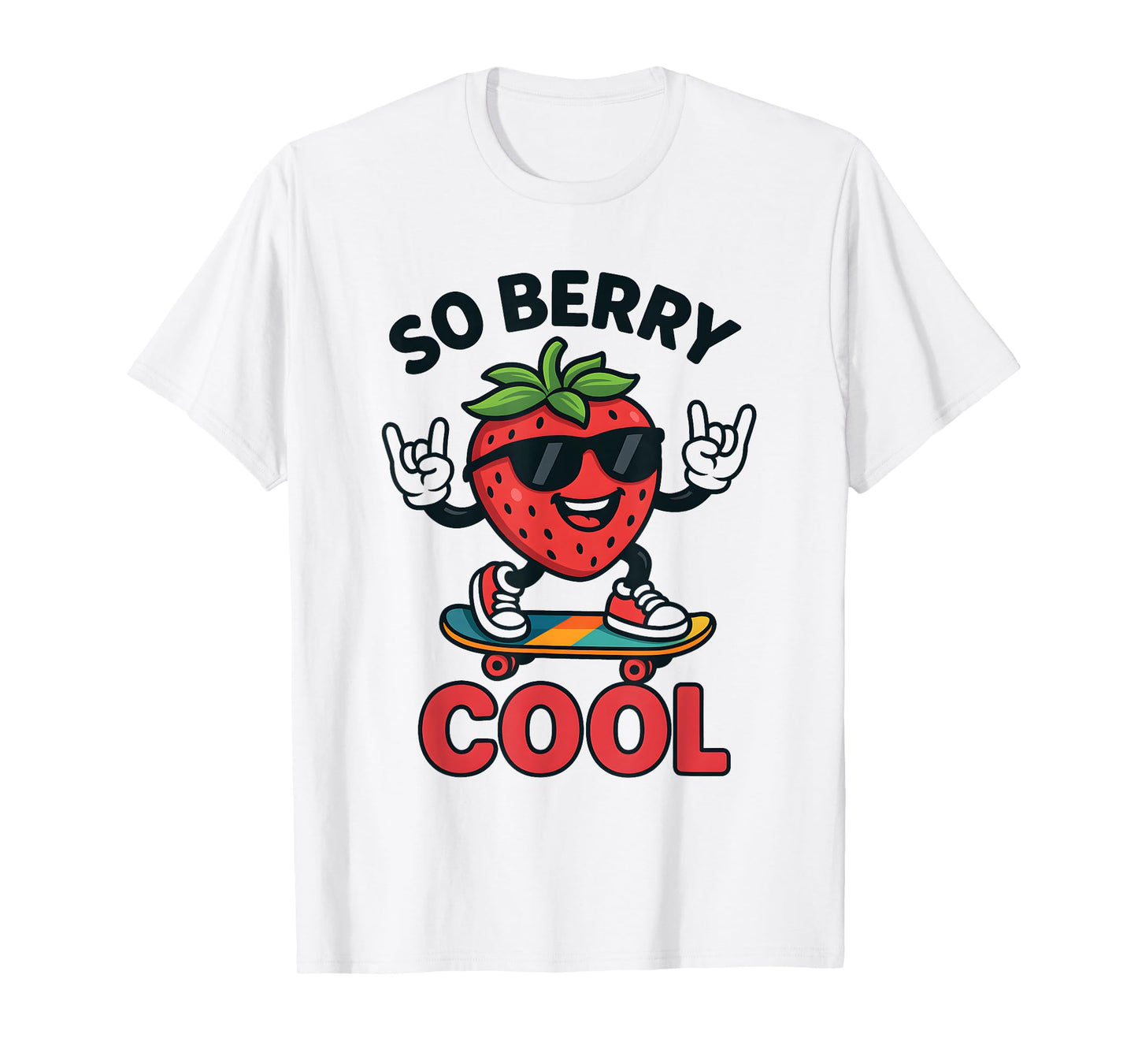 So Berry Cool Boys Strawberry Season Fruit Lover Groovy T-Shirt