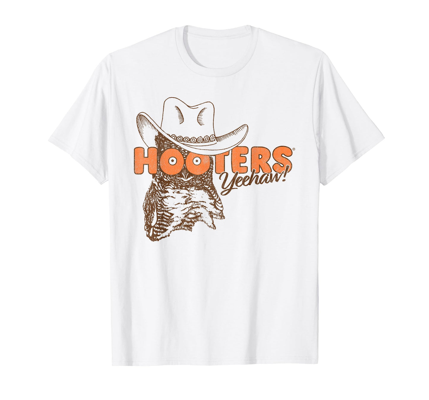 Hooters Hootie The Owl Yeehaw! Country Cowboy Logo Funny T-Shirt