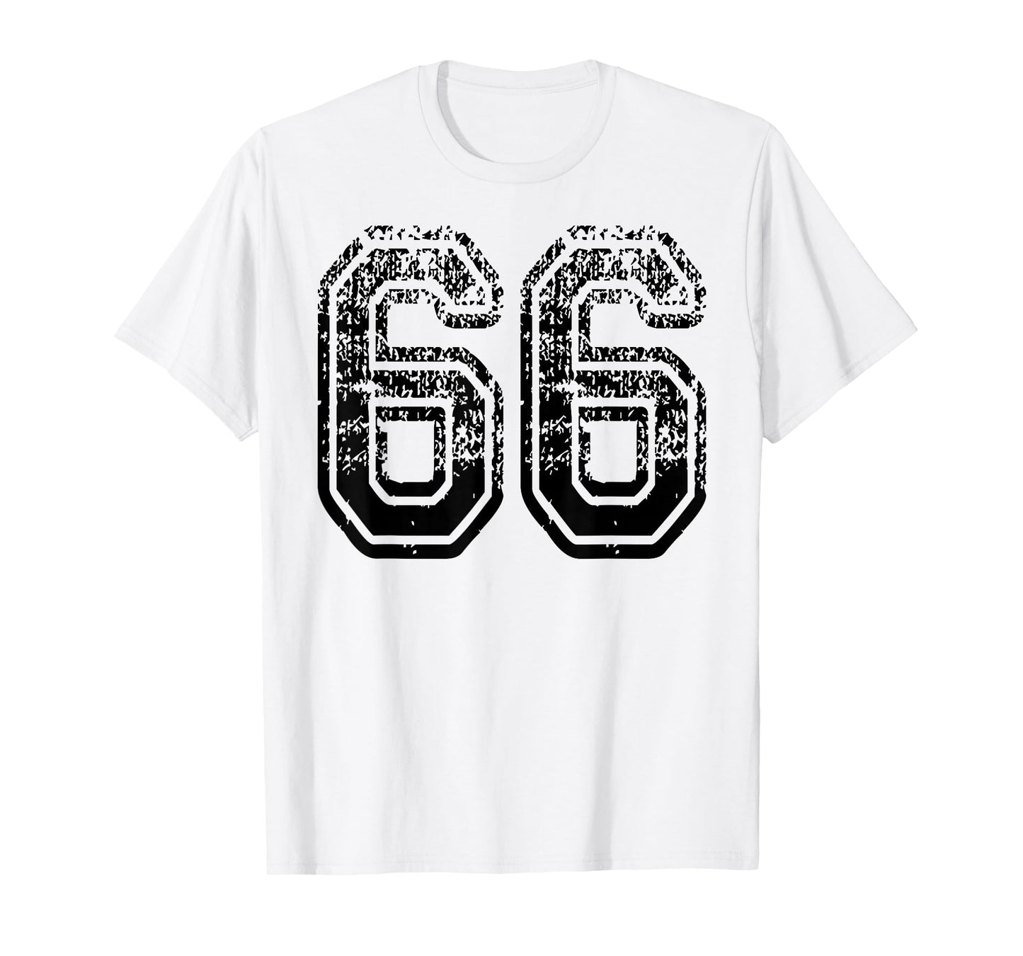 Number 66 Sports Team in black T-Shirt
