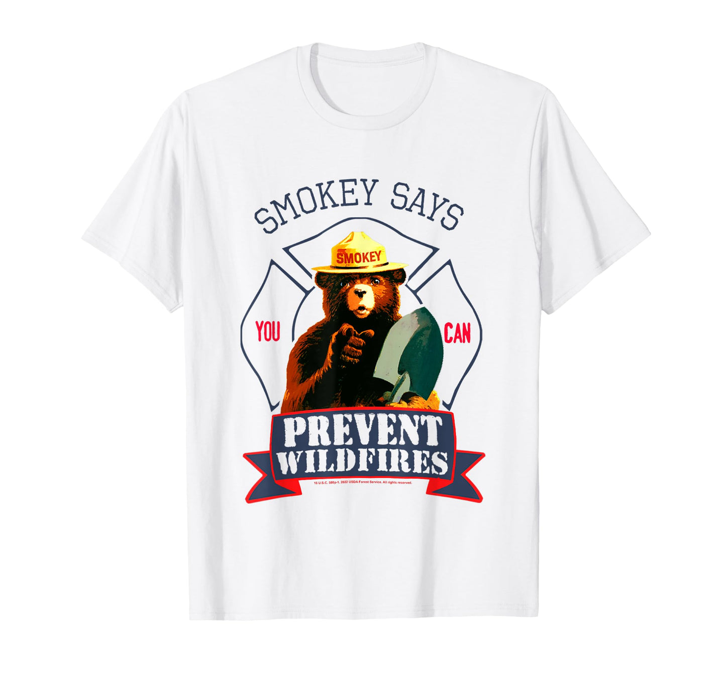 Smokey Bear You Can Prevent Forest Fires Vintage Badge T-Shirt