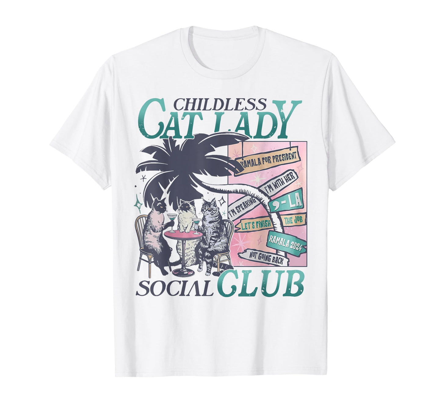 Childless Cat Lady Social Club Democrat T-Shirt