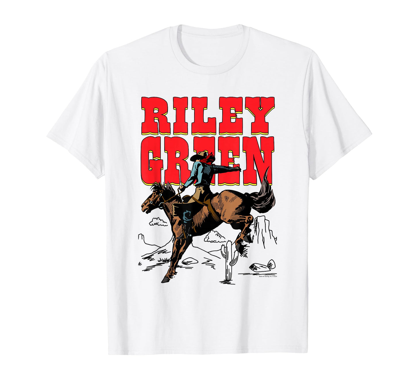 Riley Green Cowboy Horseback Riding Desert T-Shirt