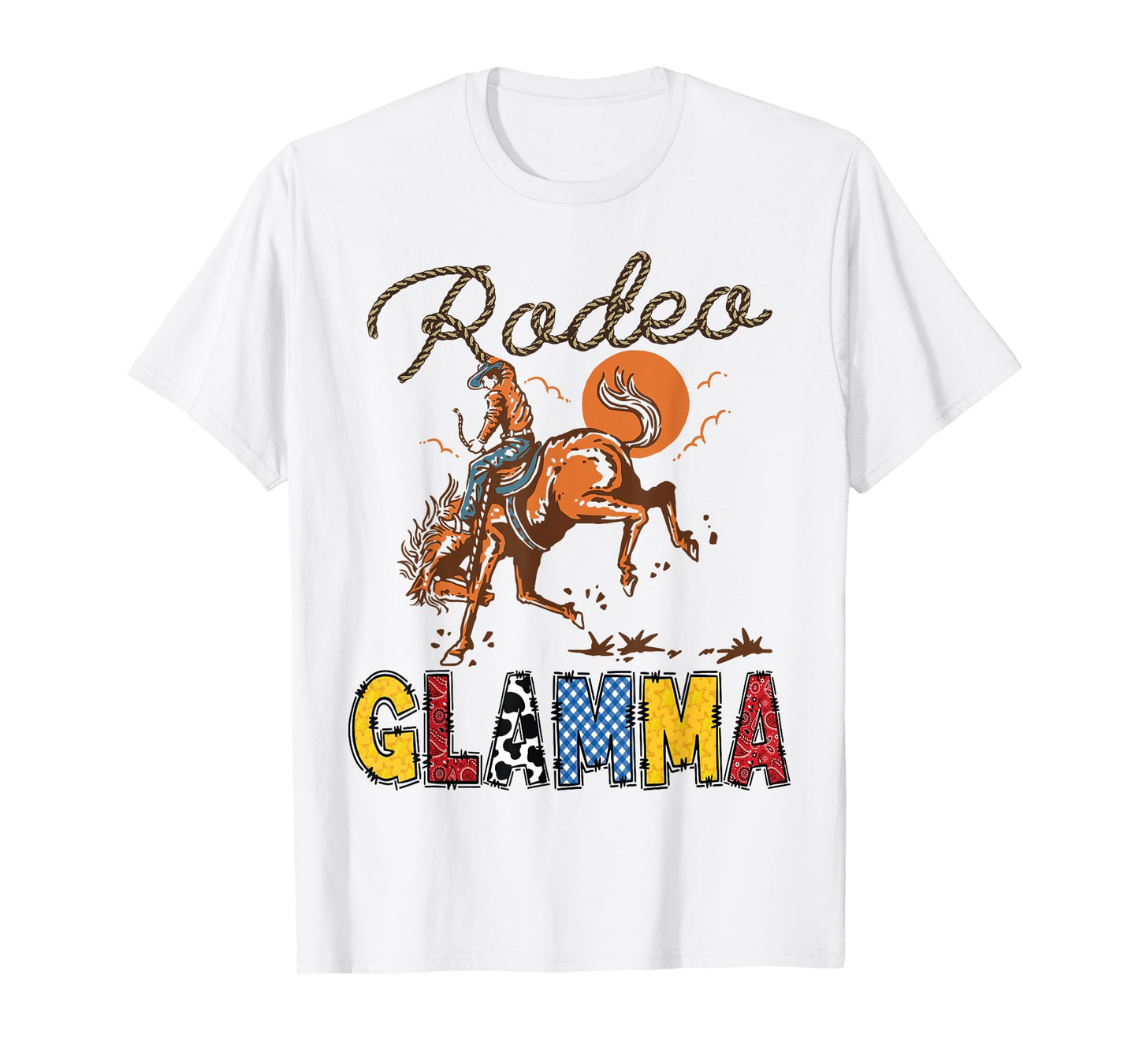 Rodeo Glamma Cowboy Cowgirl Birthday Matching Family T-Shirt