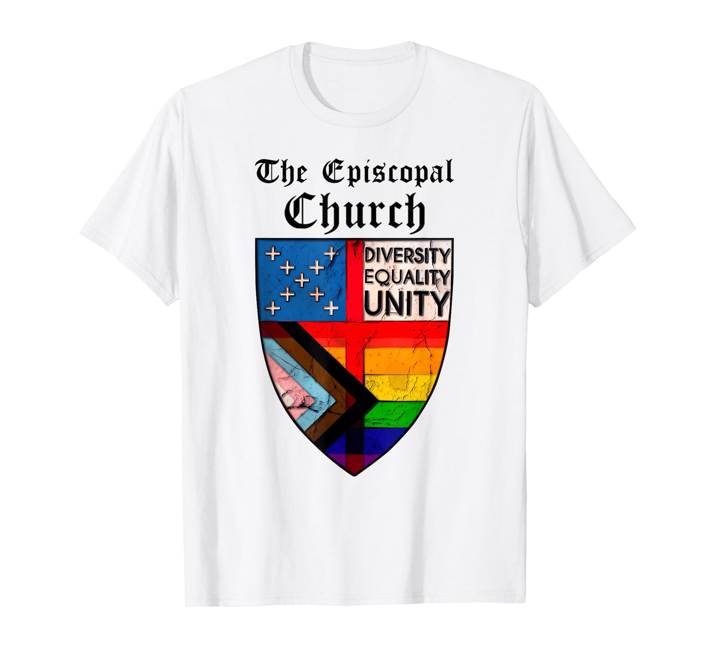 Vintage The Episcopal Church, Rainbow Equality Gay Flag T-Shirt