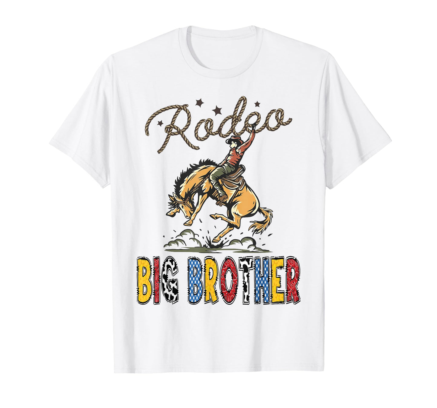 Rodeo Big Brother Cowboy Cowgirl Birthday Family Matching T-Shirt
