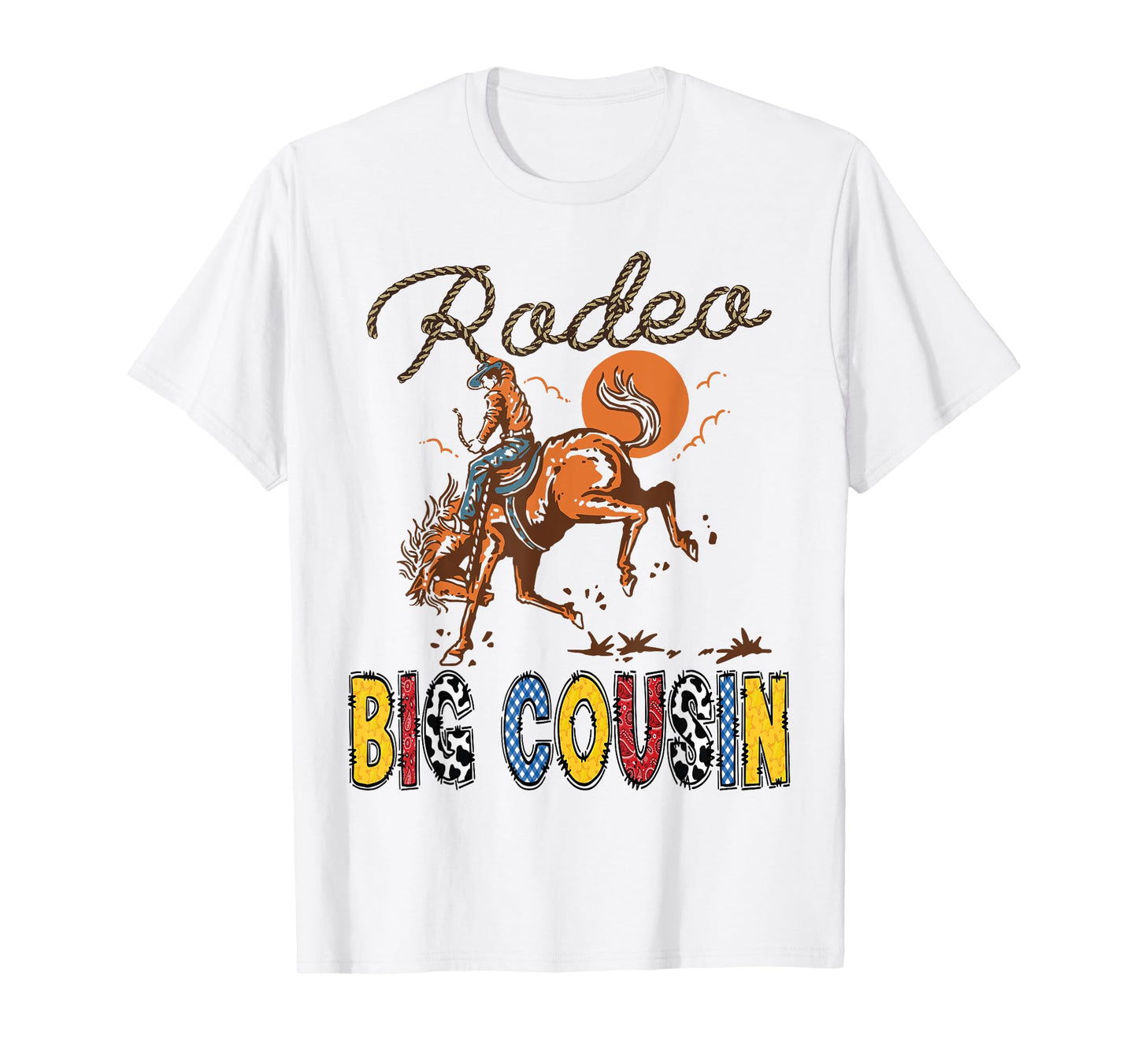 Rodeo Big Cousin Cowboy Cowgirl Birthday Matching Family T-Shirt