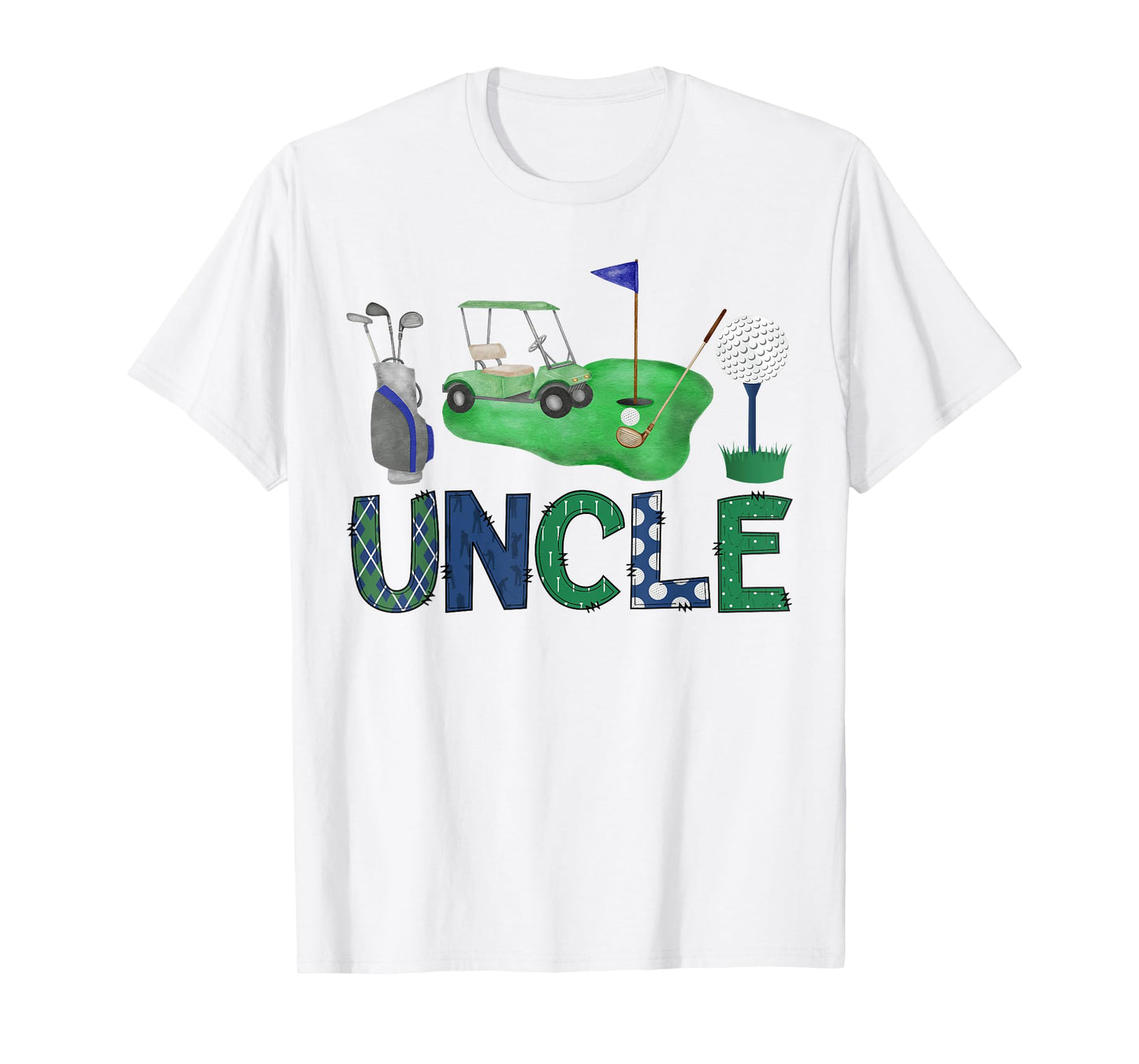 Uncle Of The Birthday Boy Hole in One Golf Sport Matching T-Shirt
