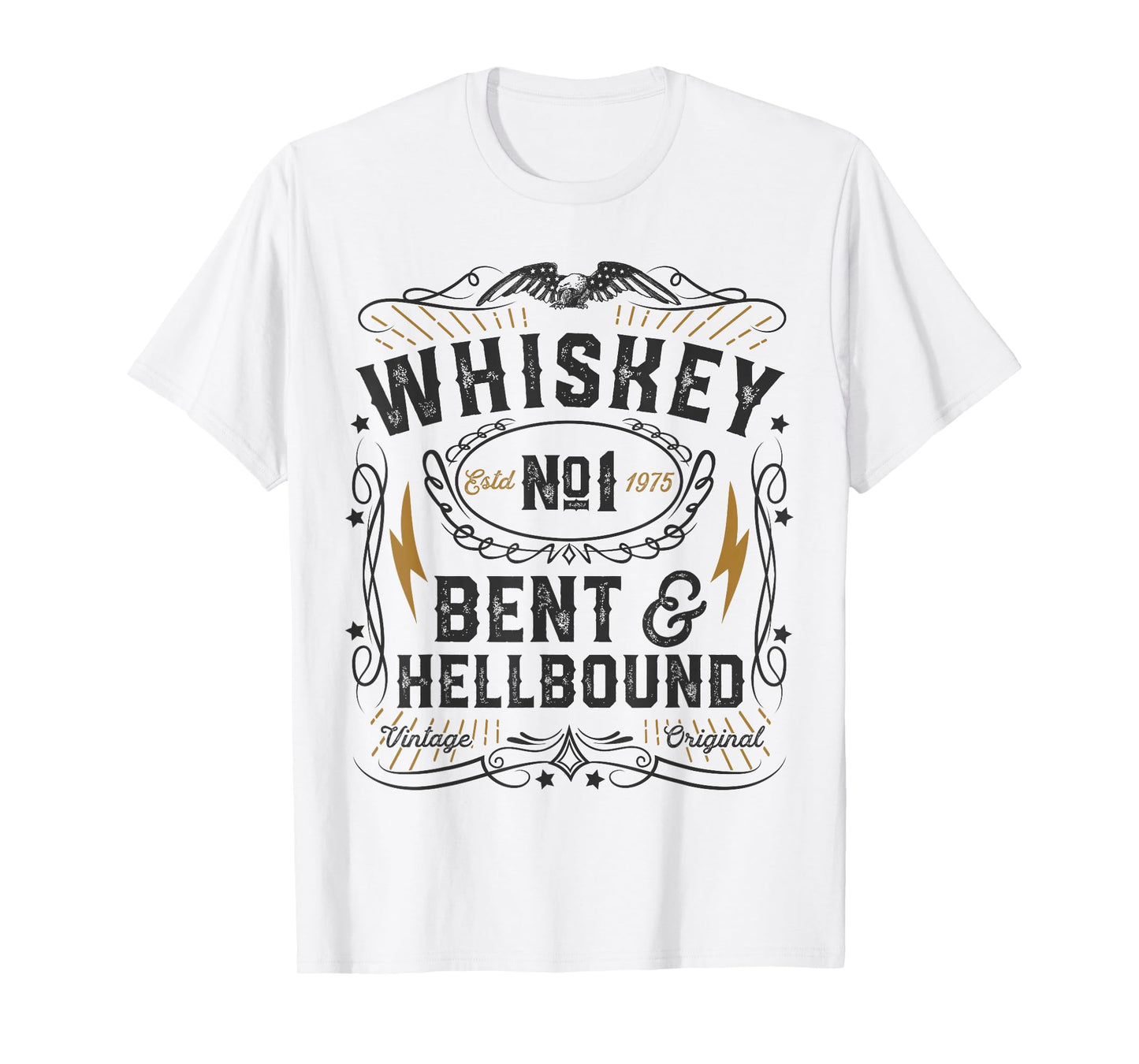 Whiskey Bent and Hellbound Country Music Biker Bourbon Gift T-Shirt