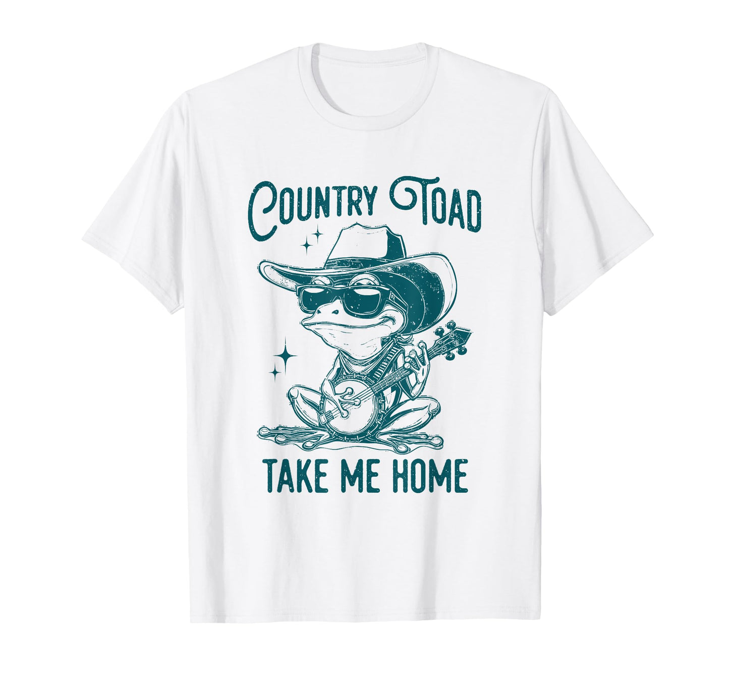 Country Toads Take Me Home Retro Banjo Funny Toad T-Shirt