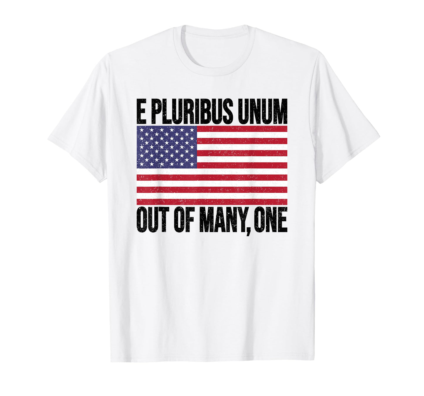 E PLURIBUS UNUM USA FLAG T-Shirt for Women Men