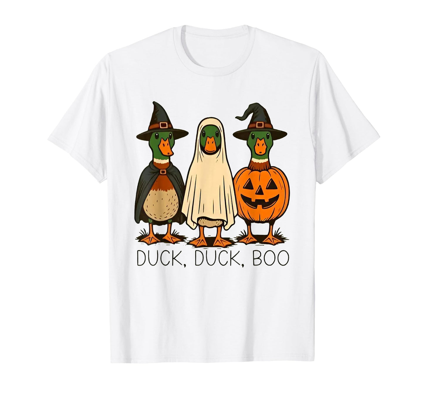 Duck Duck Boo Funny Ghost Duck Halloween T-Shirt