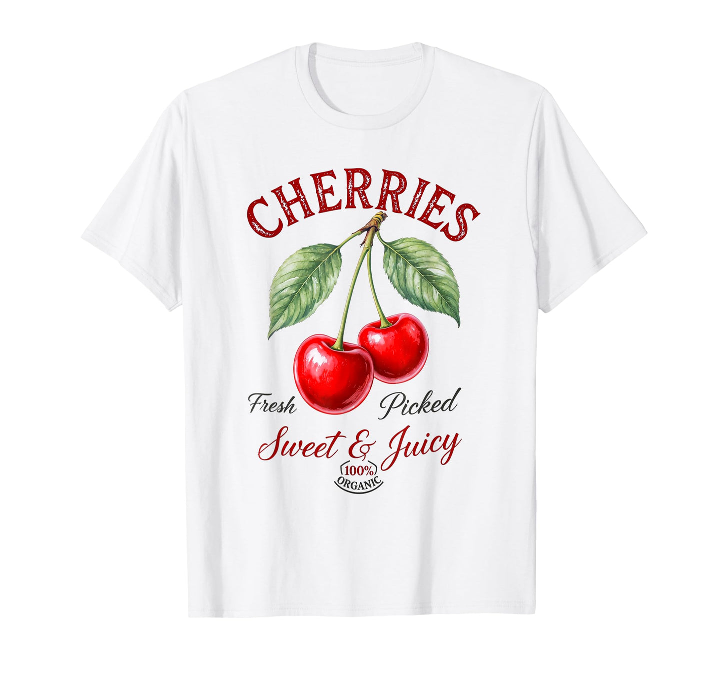 Organic Fresh Picked Cherries for Summer Baking & Foodies T-Shirt