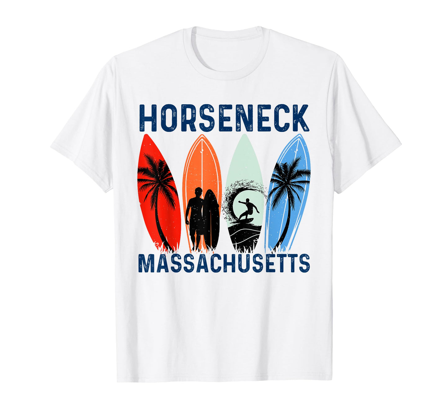 Retro Massachusetts Horseneck Surfing Beach T-Shirt