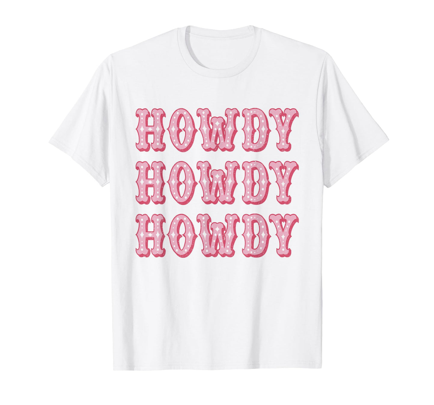 Vintage White Howdy Rodeo Western Country Southern Cowgirl T-Shirt