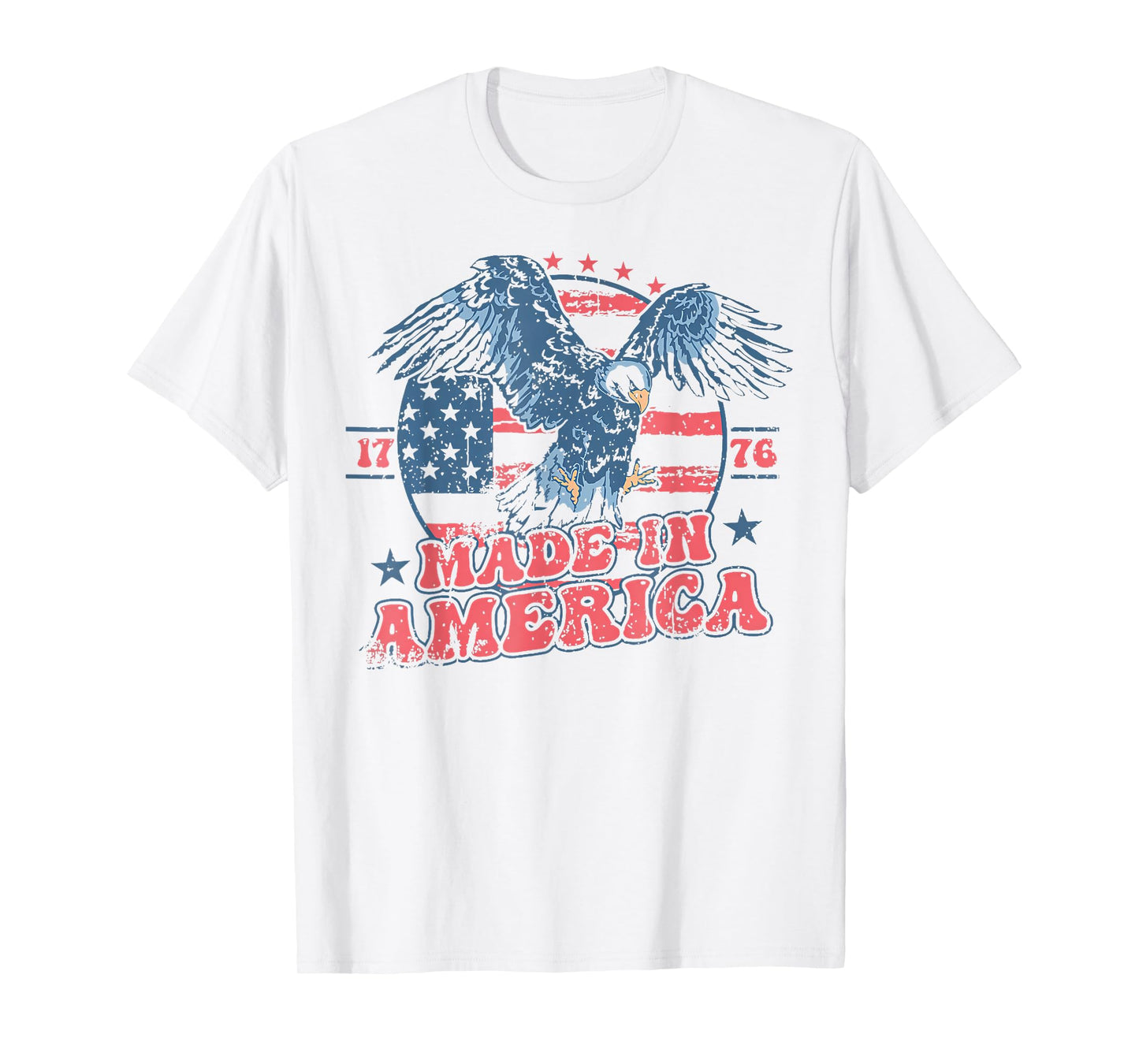 Made in America USA Flag Eagle 4th of July Patriotic Freedom T-Shirt