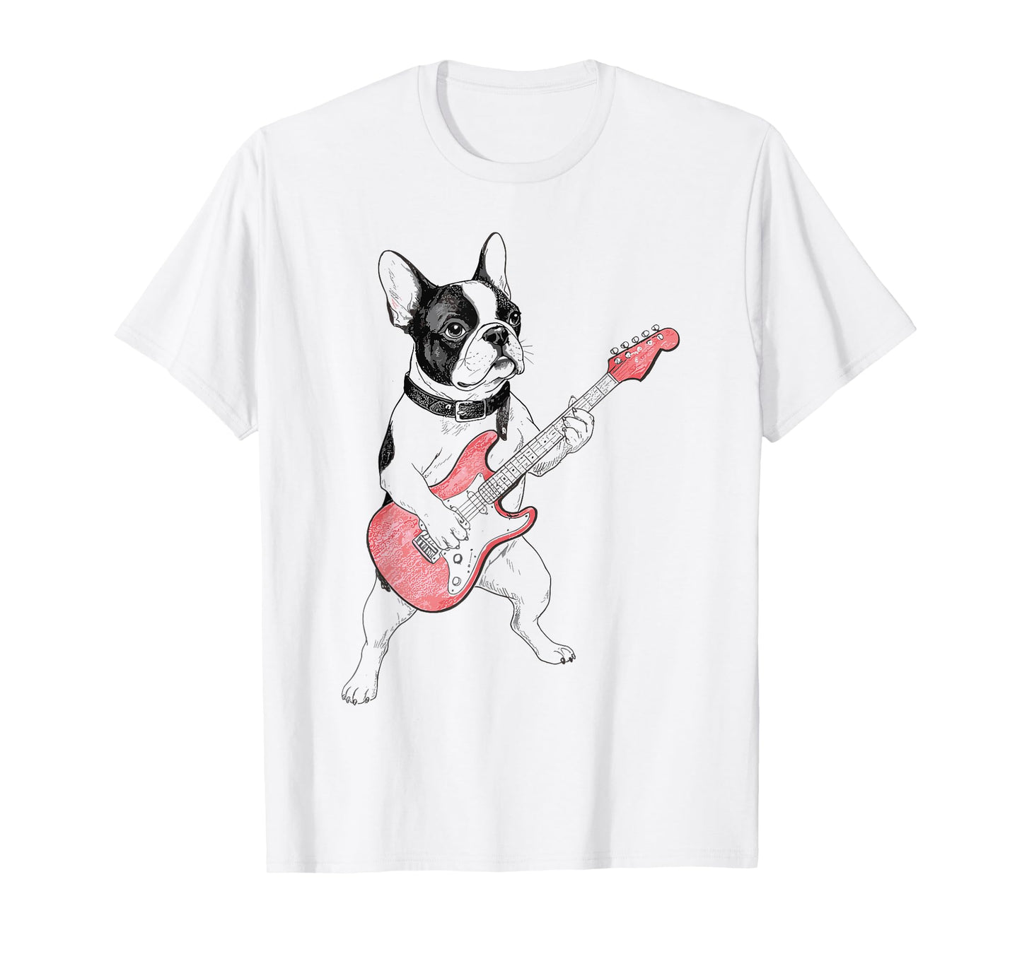 French Bulldog Playing A Guitar | Vintage French Bulldog T-Shirt