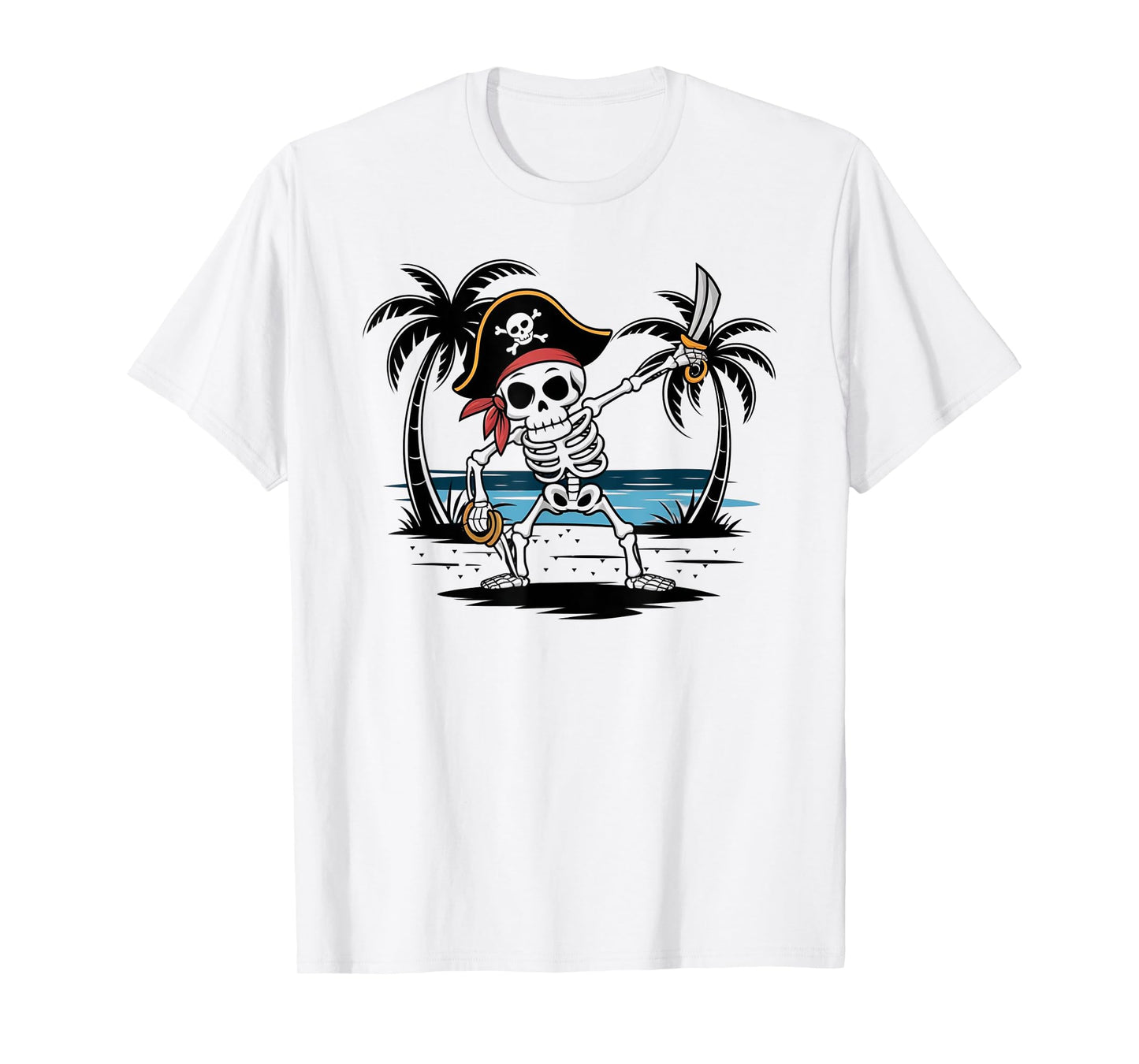Pirate Dabbing Skeleton Pirate Lover for Kids Tee T-Shirt