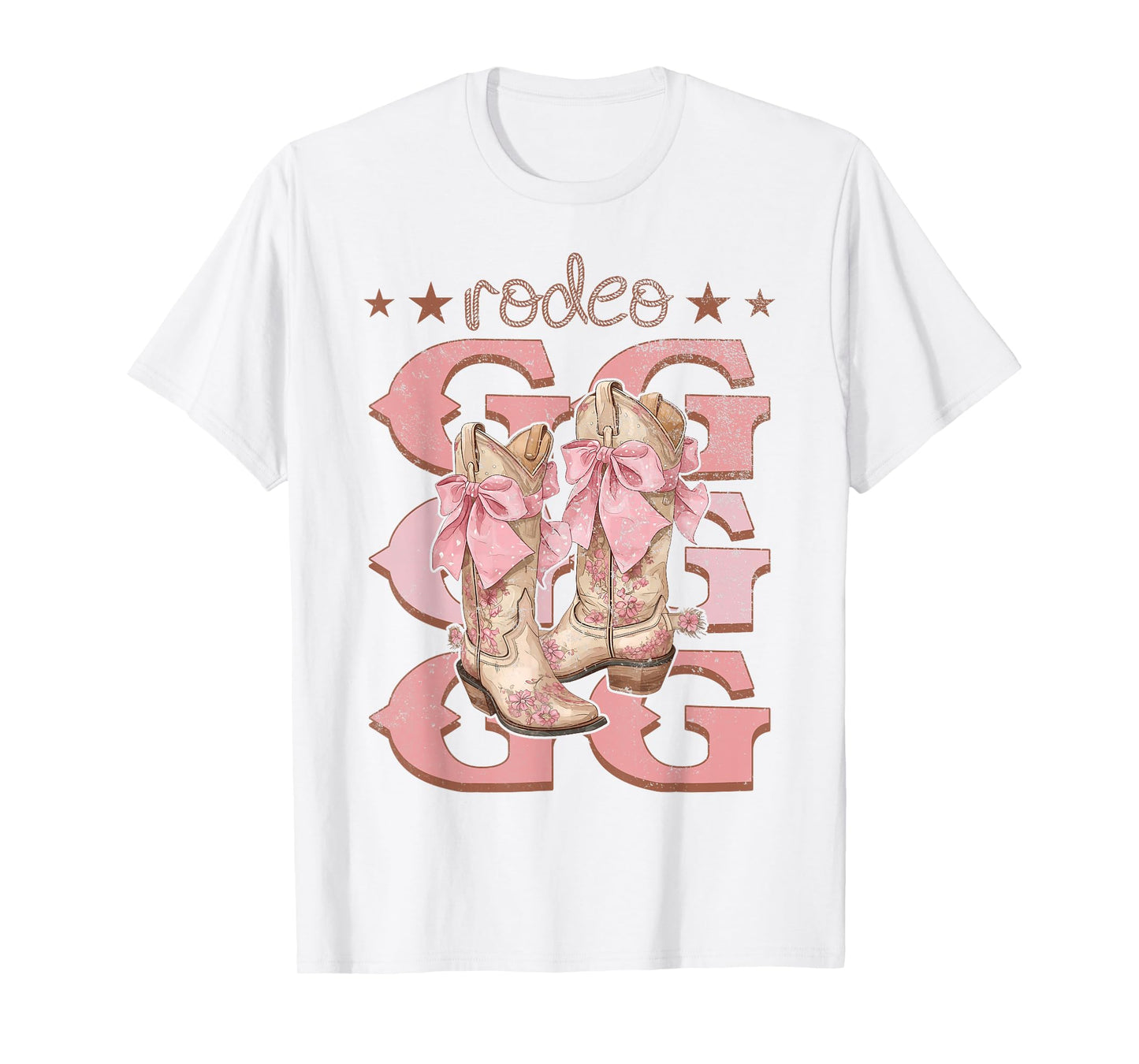 Rodeo GG Pink Boots Coquette Cow-Girl Birthday Party T-Shirt