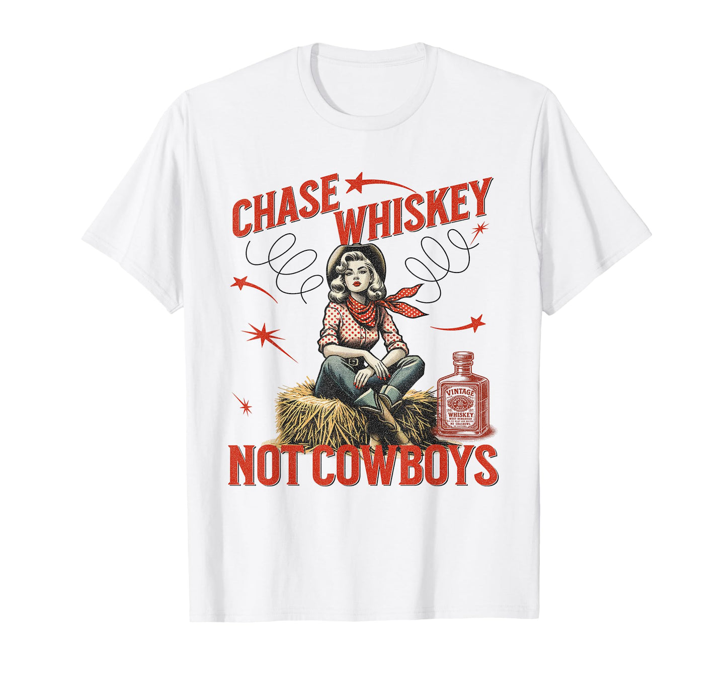 Chase Whiskey Not Cowboys Retro Rodeo T-Shirt