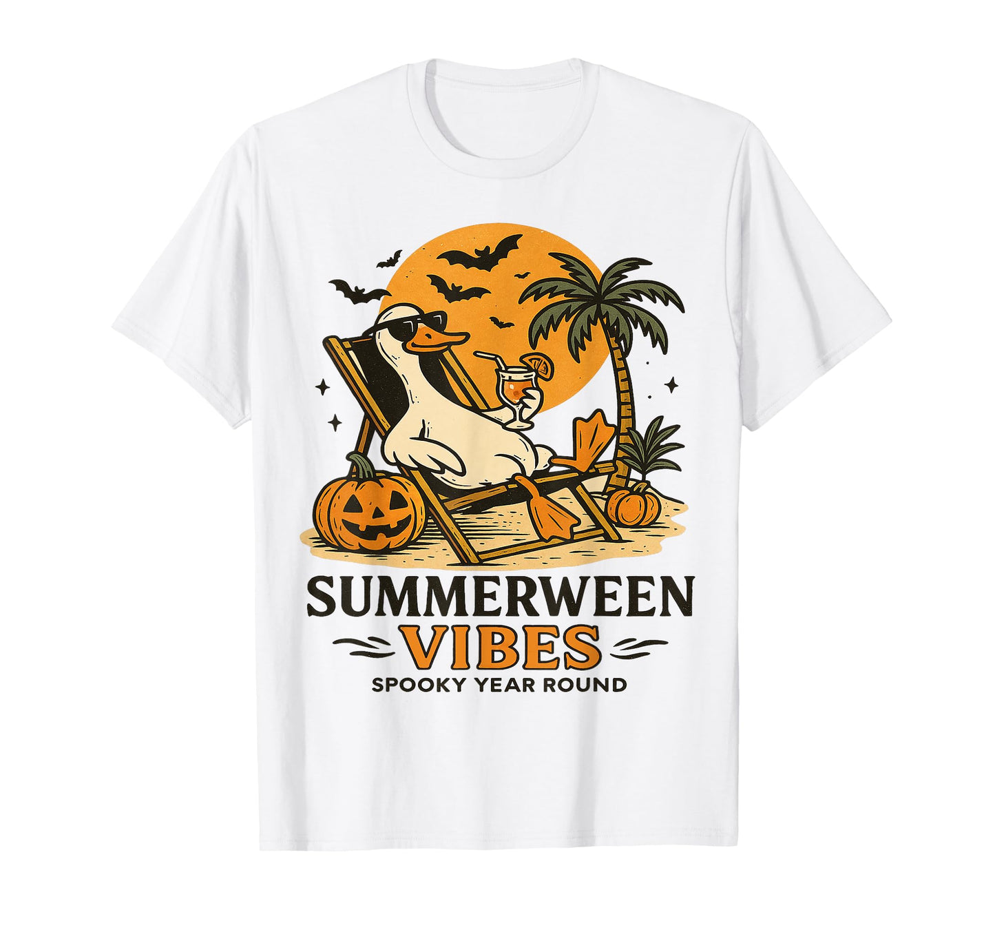 Summerween Goose Spooky Summer summerween party Halloween T-Shirt