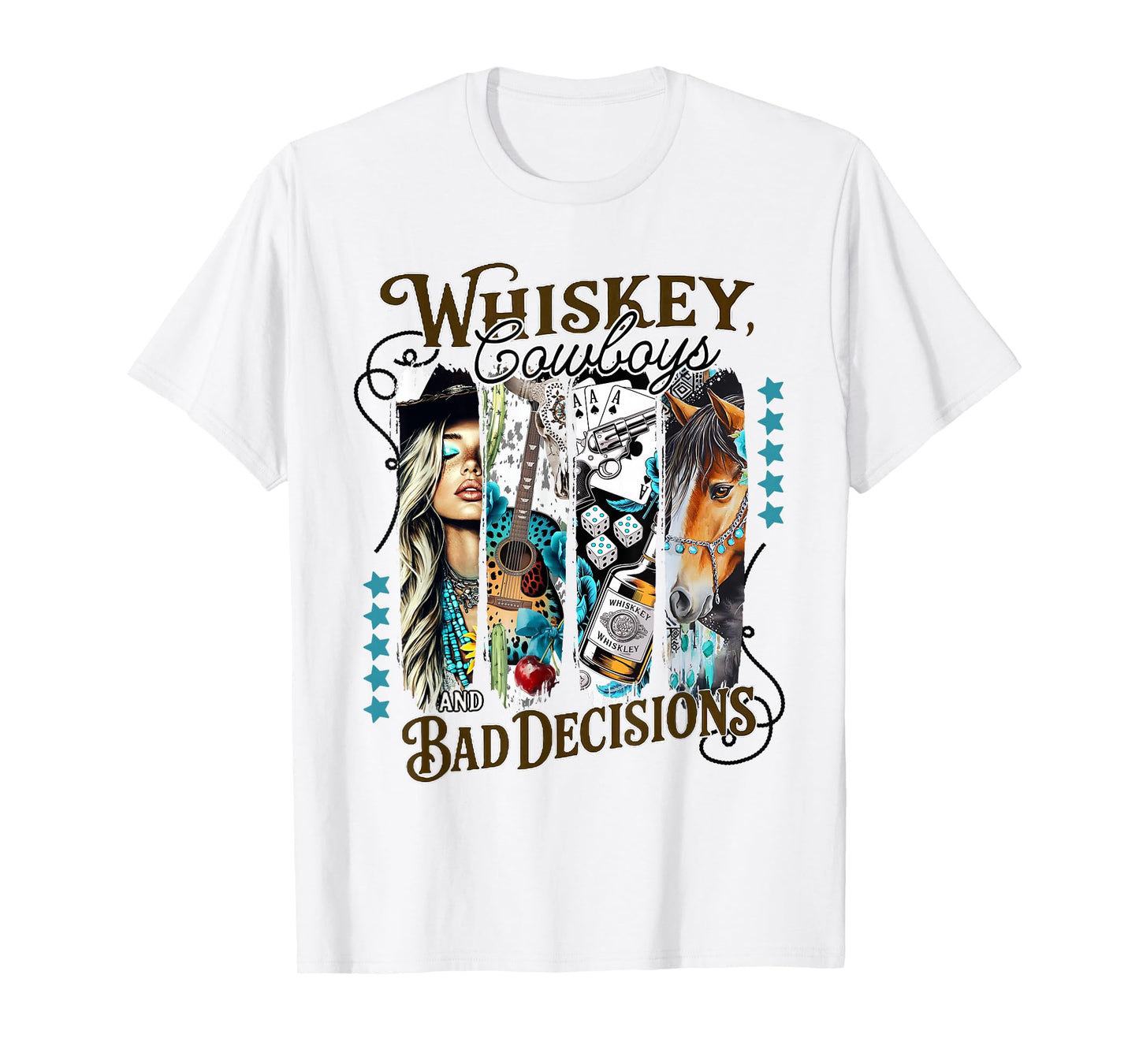 Brushstroke Western Country Music Cowgirl T-Shirt