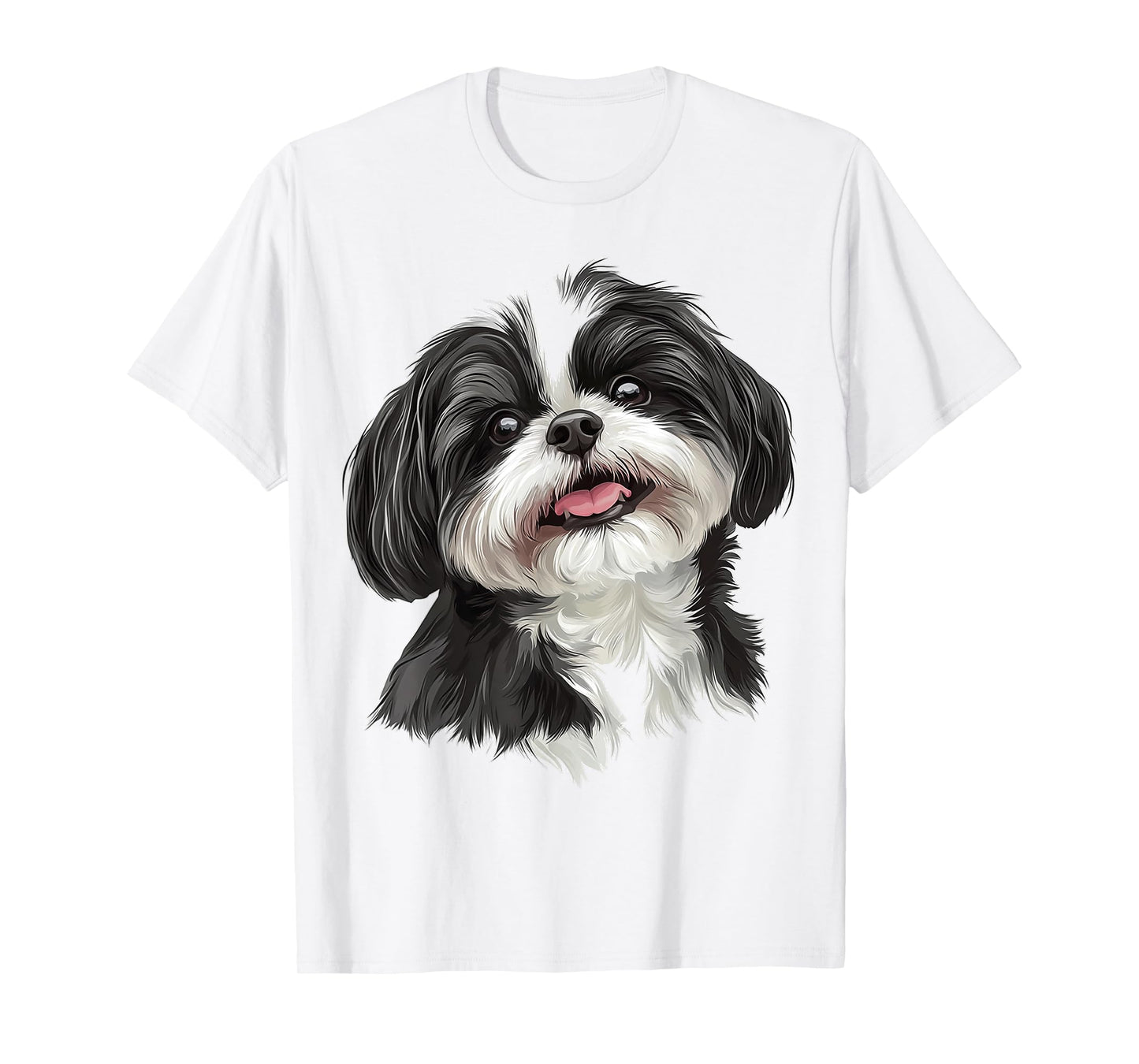 Shih Tzu Dog Motif Pet Illustration Shih Tzu Men Women Kids T-Shirt