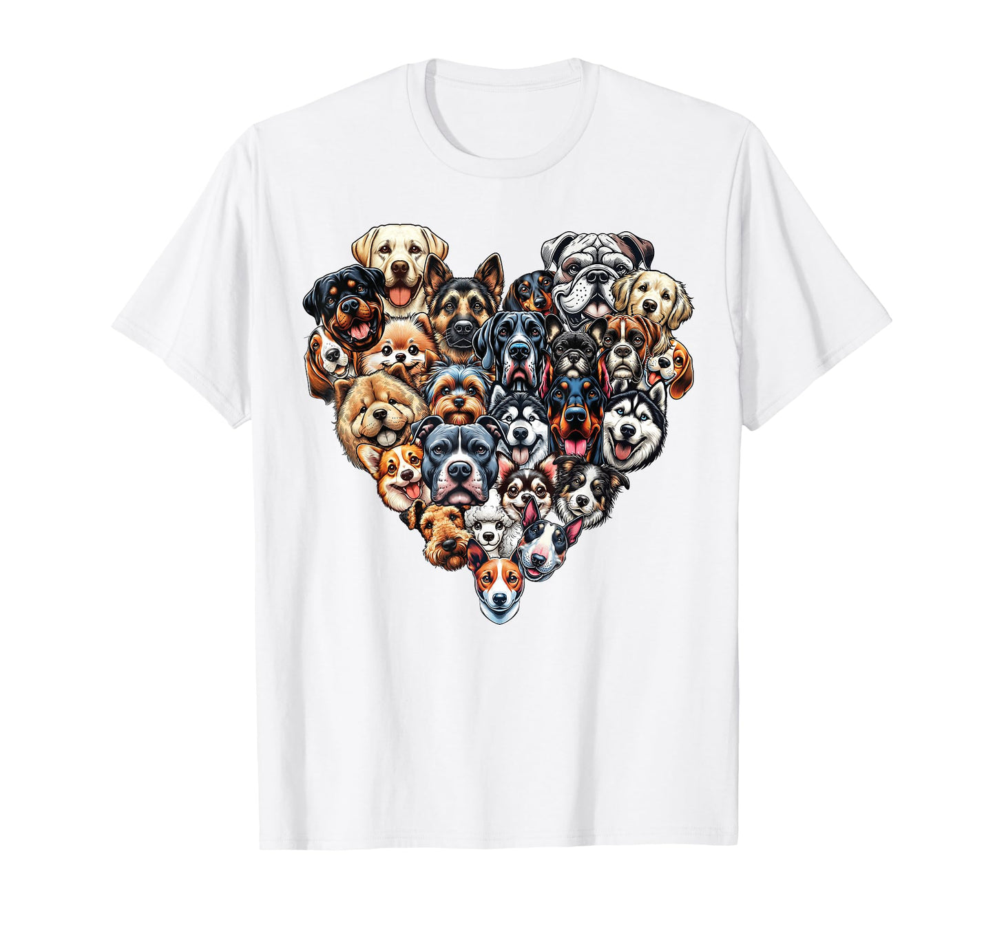 Types Of Dogs Breeds Chart Educational Canine Enthusiast T-Shirt