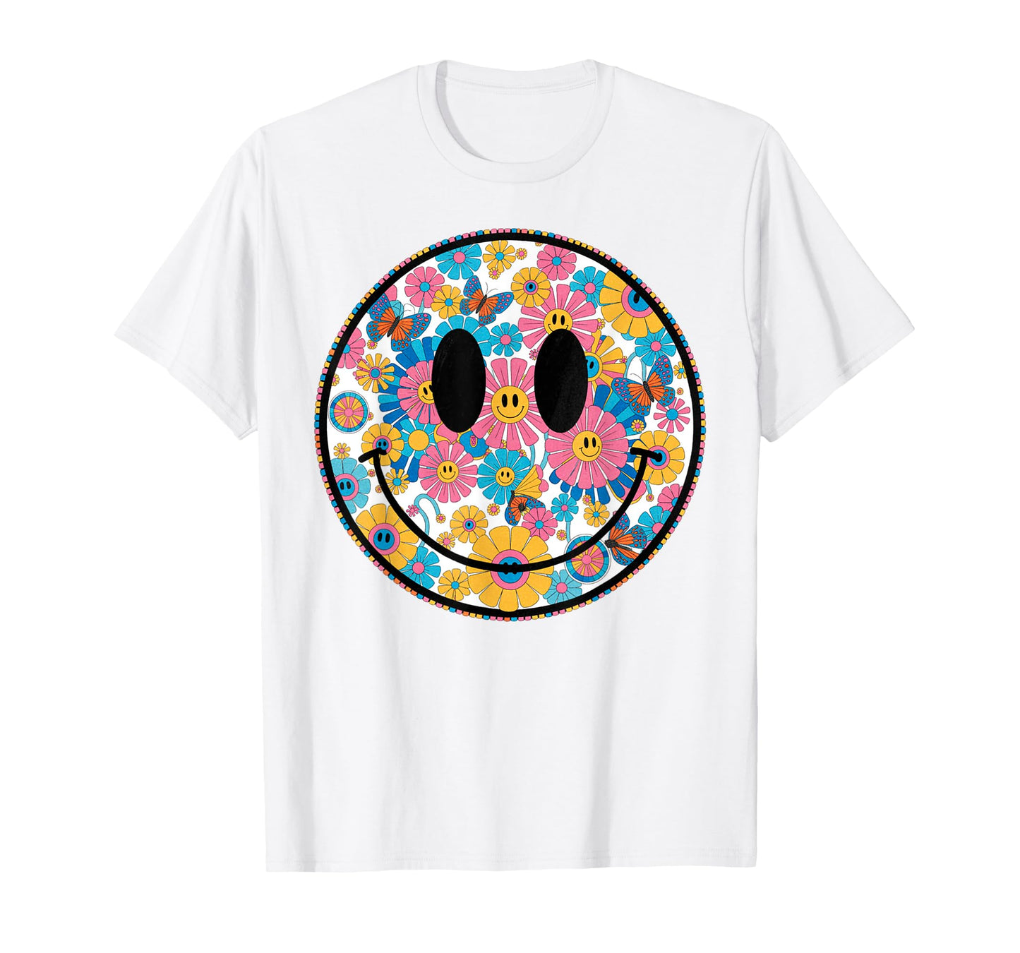 Happy Retro Daisy Smile Face Preppy Aesthetic Men Women Kids T-Shirt