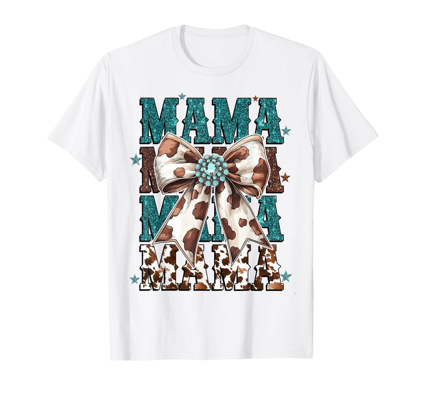 Mama Mom Western Family Matching Birthday Cowboy Cowgirl T-Shirt