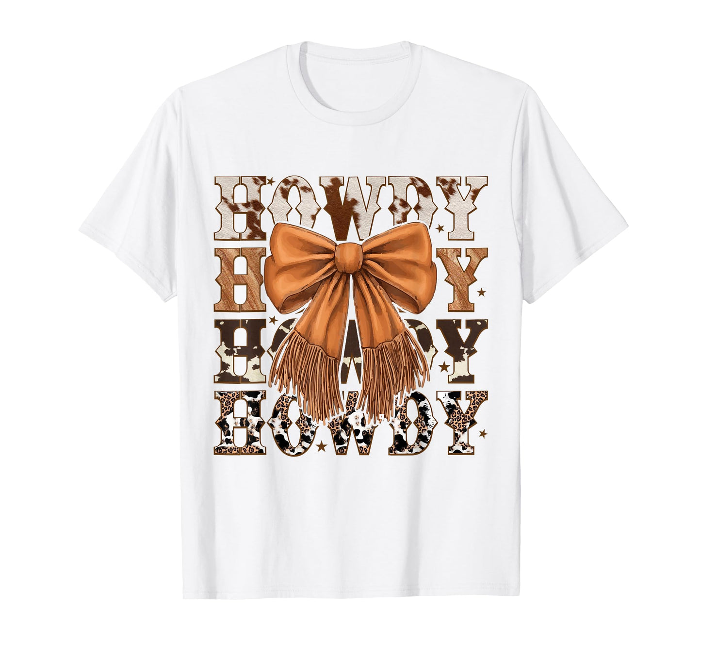 Howdy Cowgirl Coquette Bow Country Western Rodeo Cowboy T-Shirt