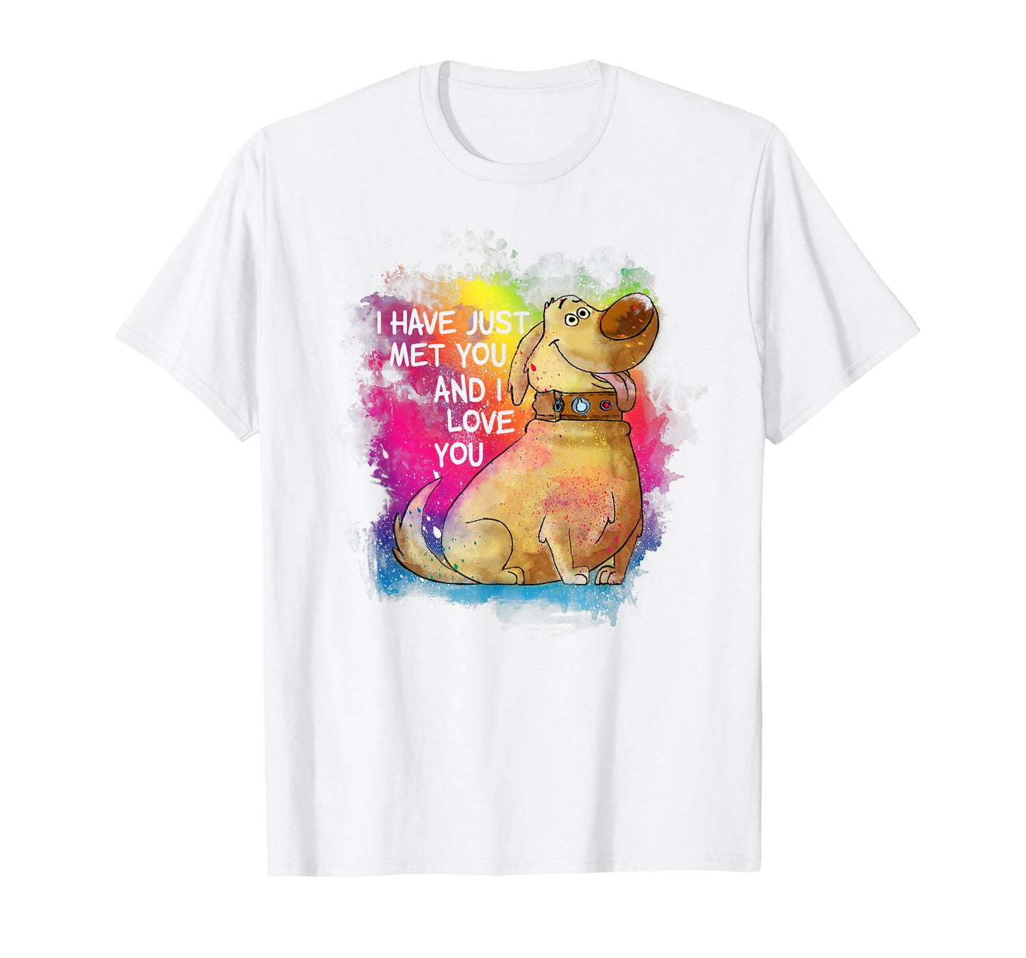 Disney Pixar Up Dug I Have Just Met You Rainbow T-Shirt