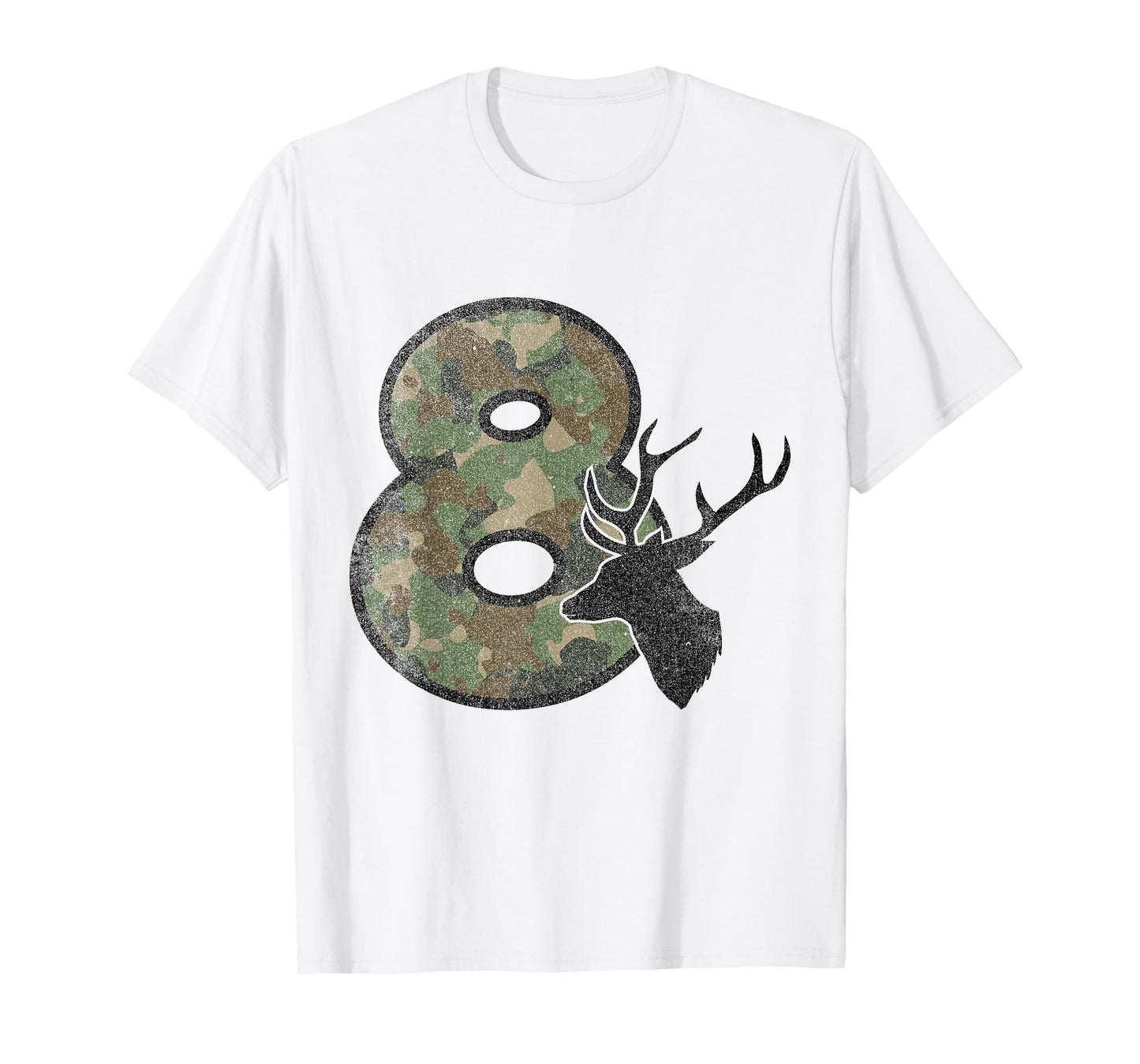 Country Boys Camo 8 Eight Year Old Birthday Deer Hunter T-Shirt