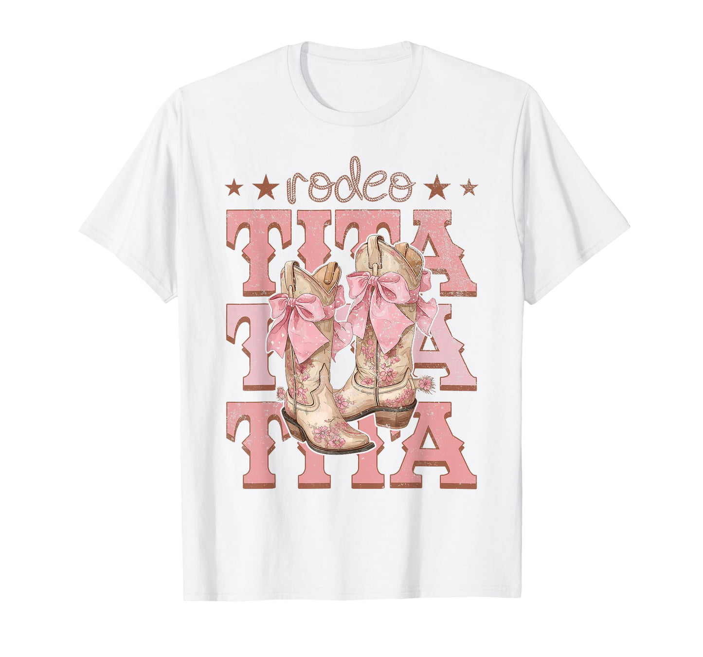 Rodeo Tita Pink Boots Coquette Cow-Girl Birthday Party T-Shirt
