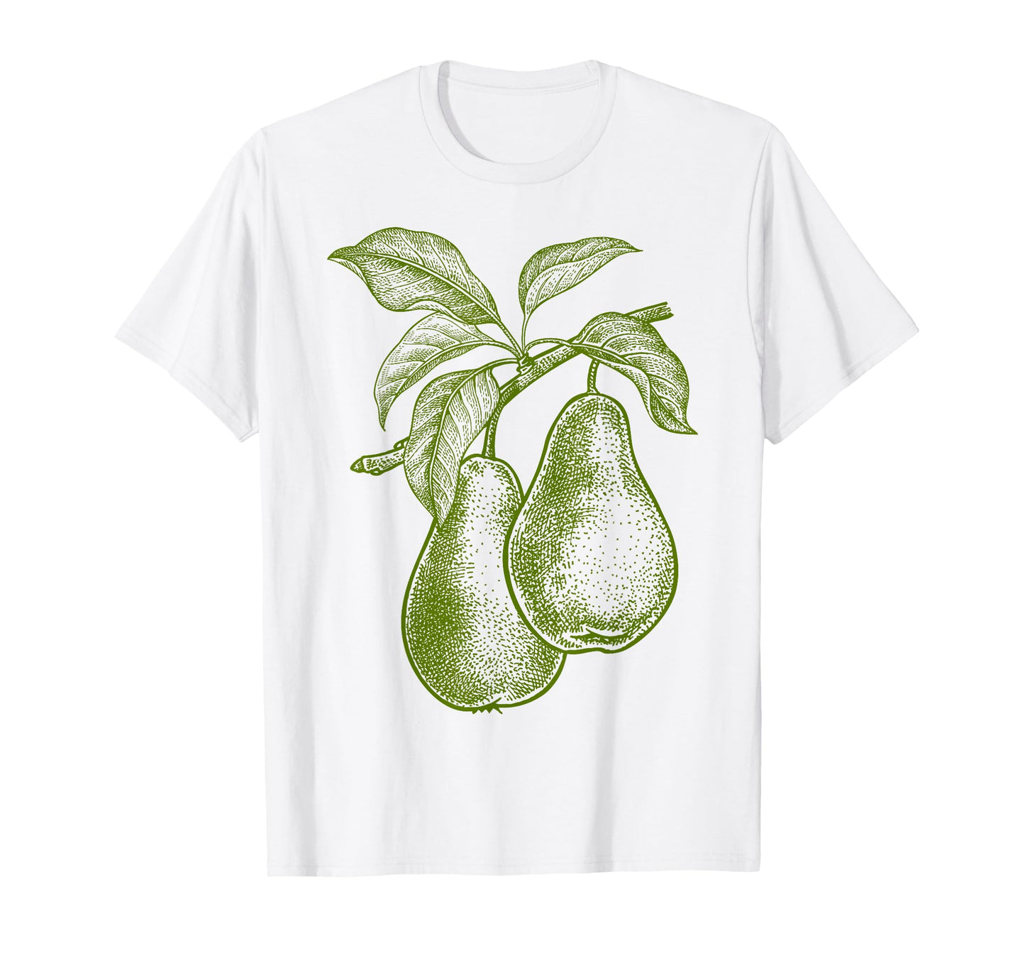 Big Fruit Mono Farblinie Birne Pear Green Fruit Retro Vintage Line Graphic - Pear T-Shirt
