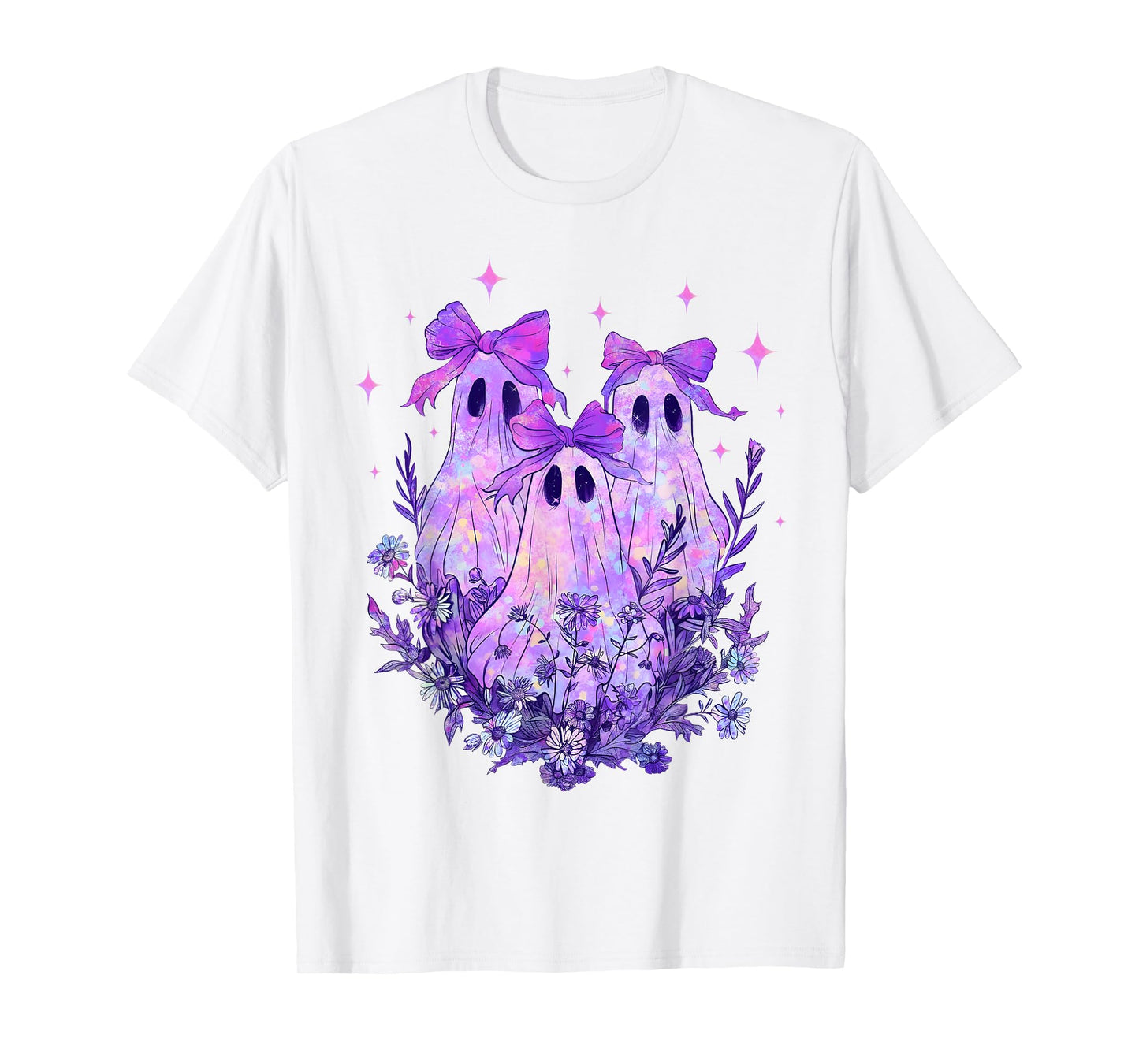 Cute Boo Ghost Coquette Bow Halloween Spooky Season T-Shirt