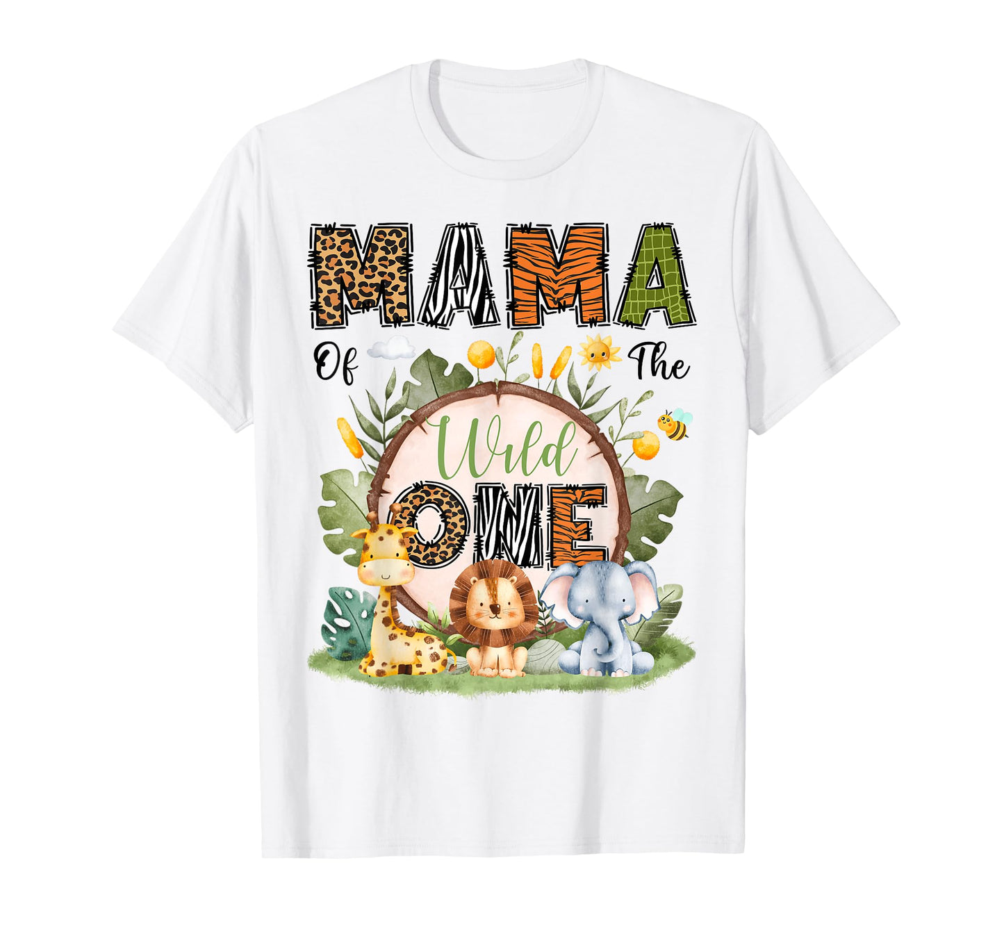 Mama Of The Wild One 1St Birthday Boy Safari Jungle T-Shirt