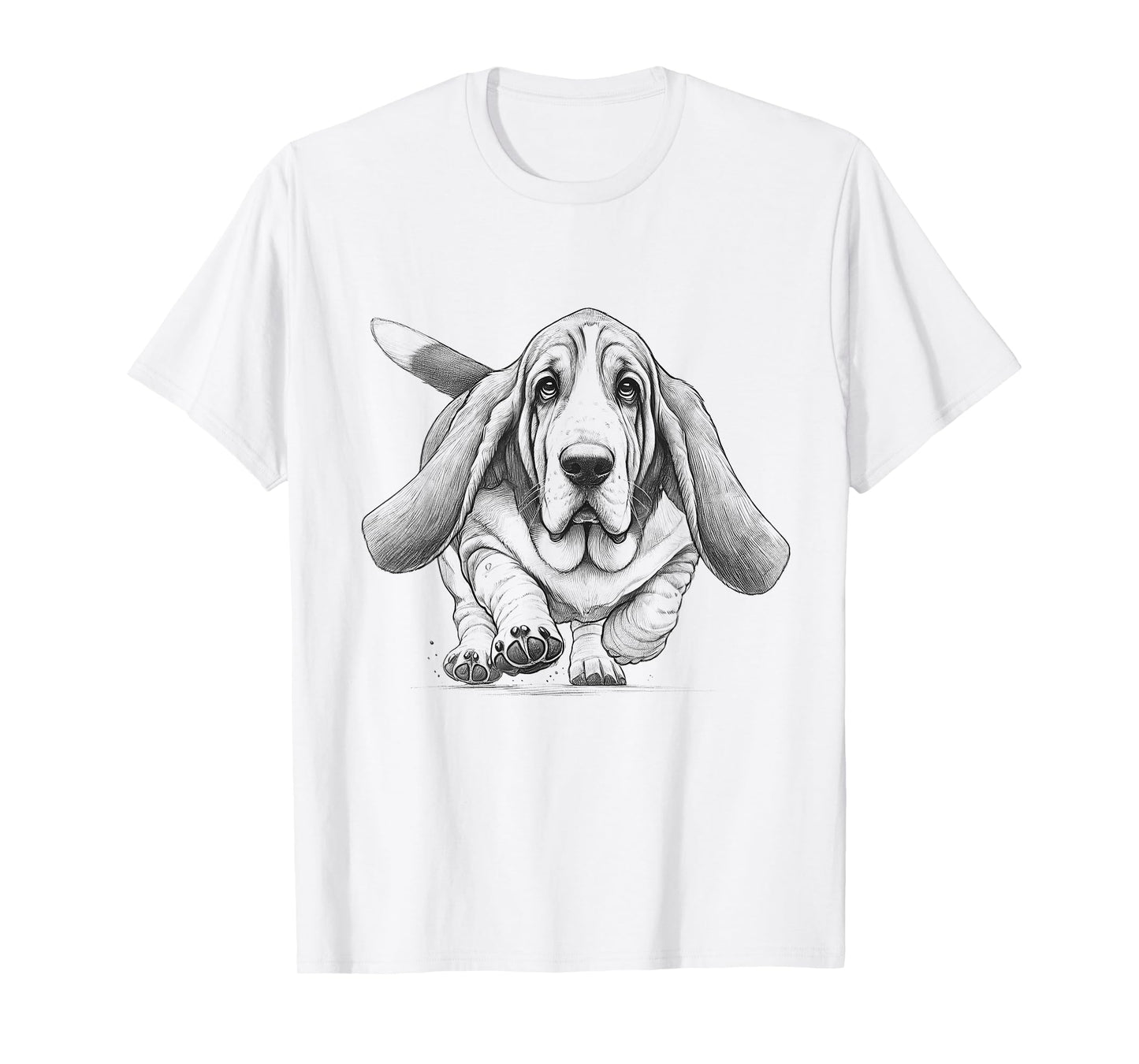 Basset Hound Running Design For Dog Owner T-Shirt